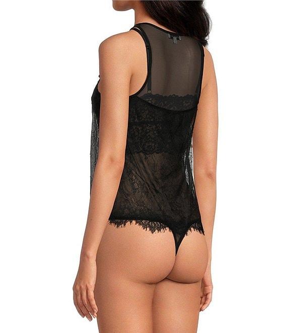 Gianni Bini Carmen Mesh Crew Neckline Sleeveless Bodysuit Product Image