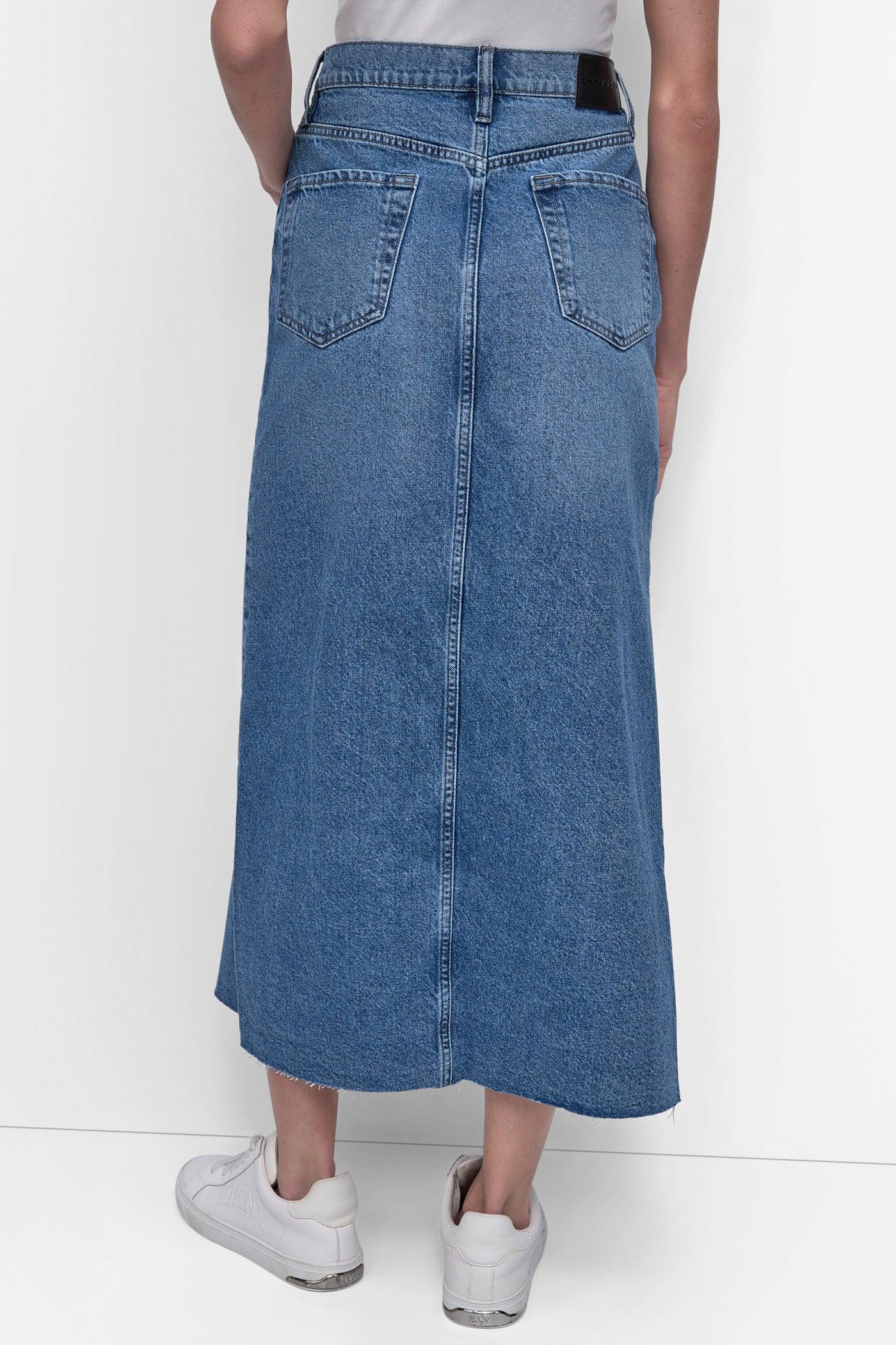 HIGH Rise Length A-LINE MAXI SKIRT WITH FRONT VENT Product Image