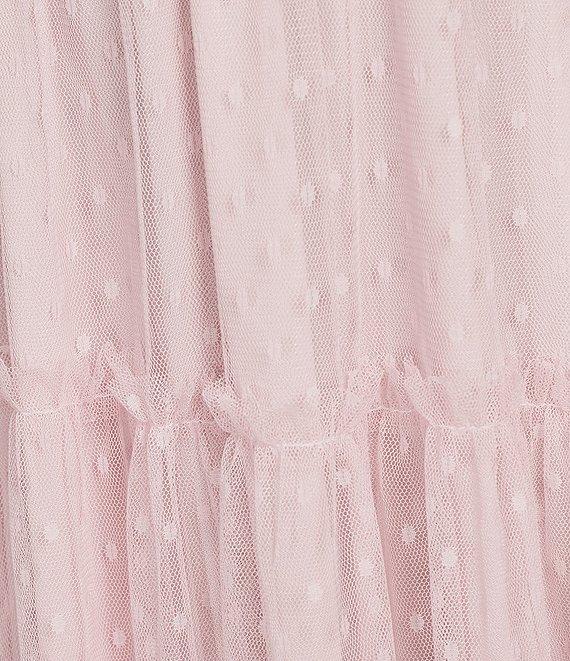 Blu Pepper Lace Square Neck Sleeveless Tiered Midi Dress Product Image