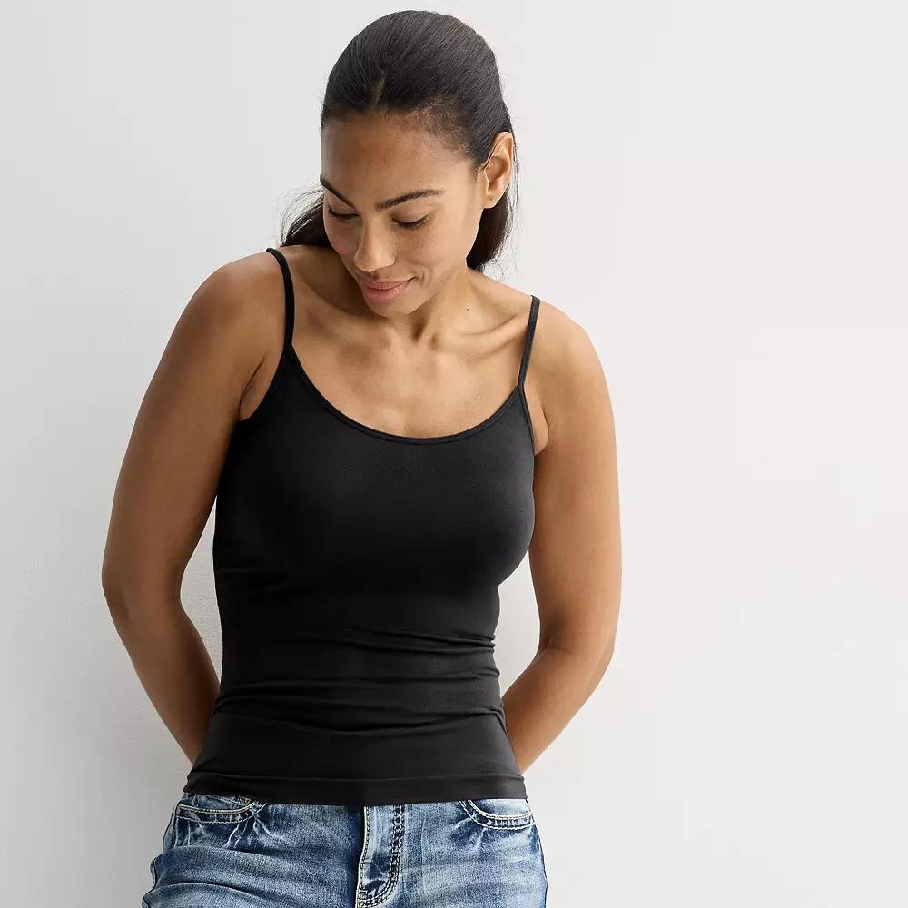 Women's Apt. 9® Seamless Camisole, Size: Large, Mineral Black Product Image