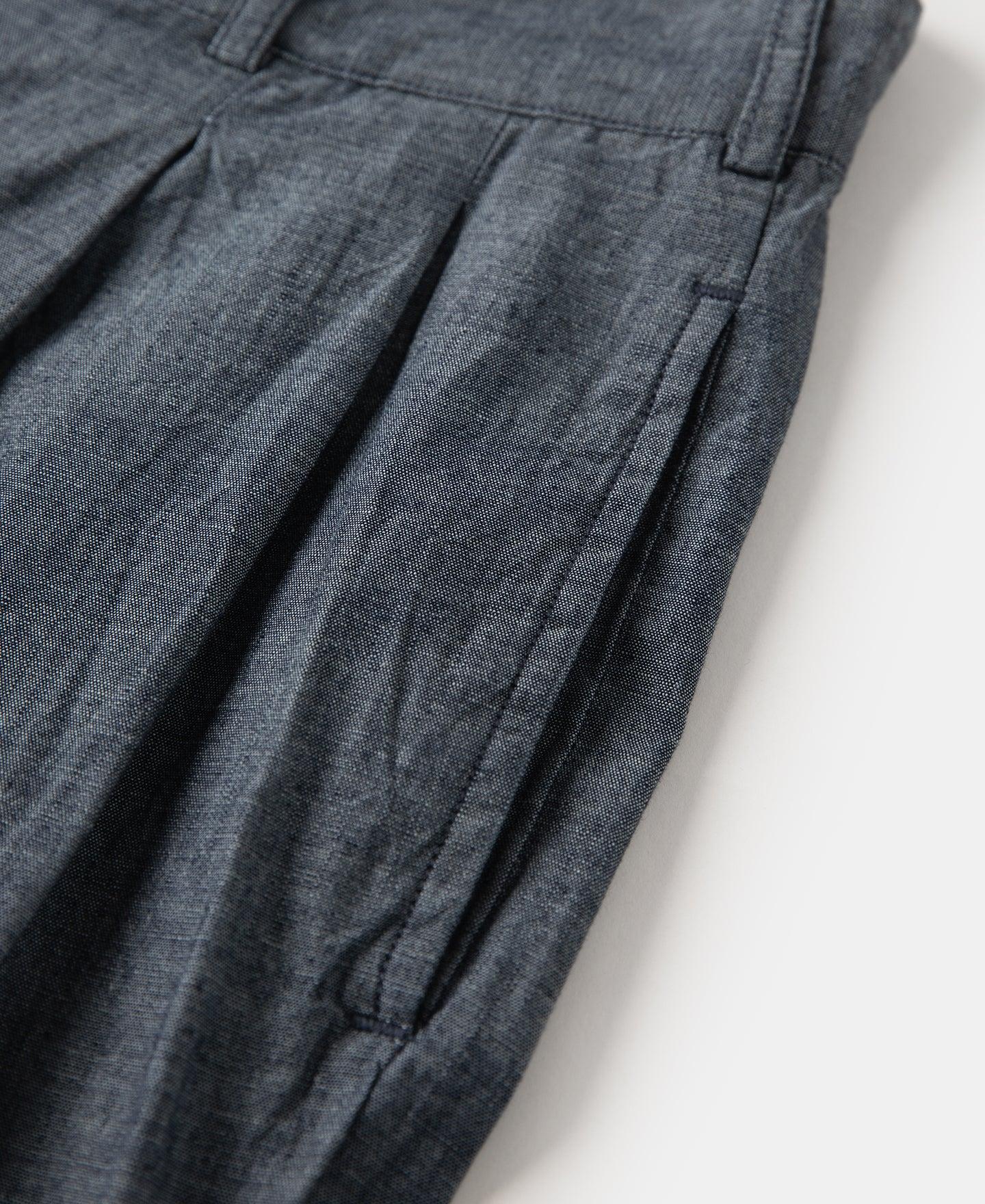 1930s Double-Pleated Chambray Pants Product Image