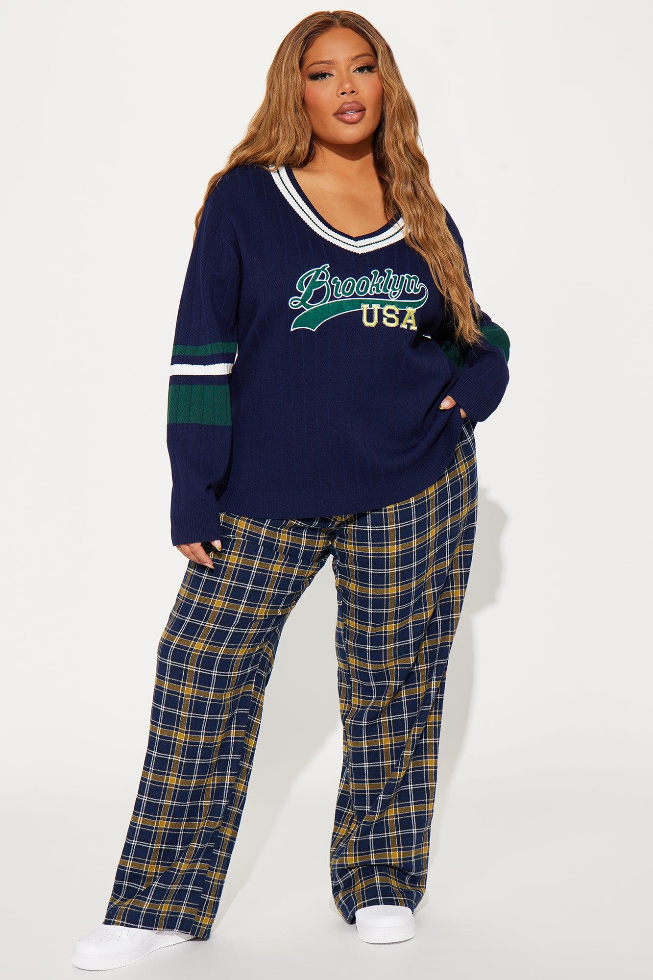 Brooklyn USA Varsity Sweater - Navy/combo Product Image