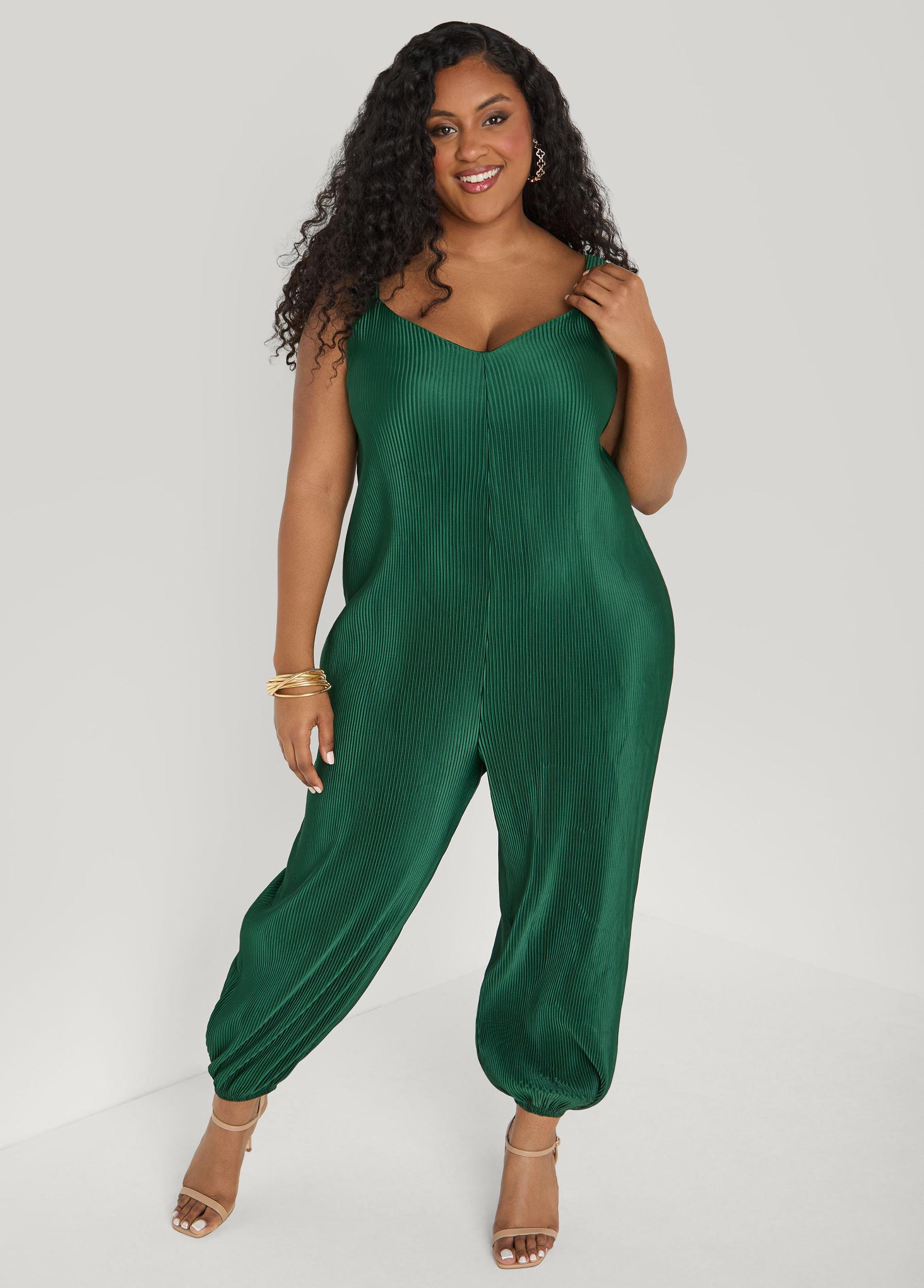 Plisse Satin Balloon Pant Jumpsuit Product Image