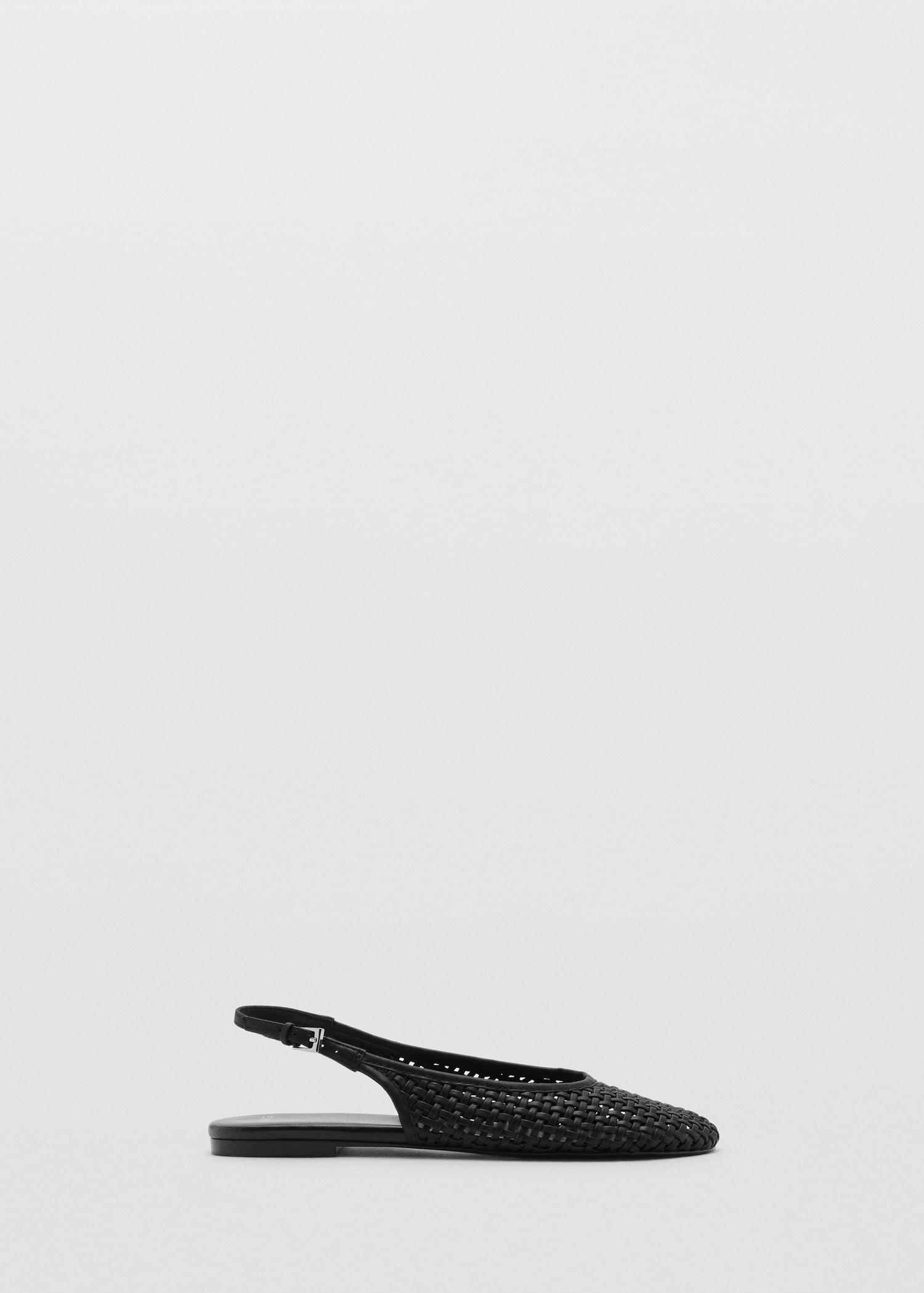 Braided leather-effect shoes - Women | MANGO USA Product Image
