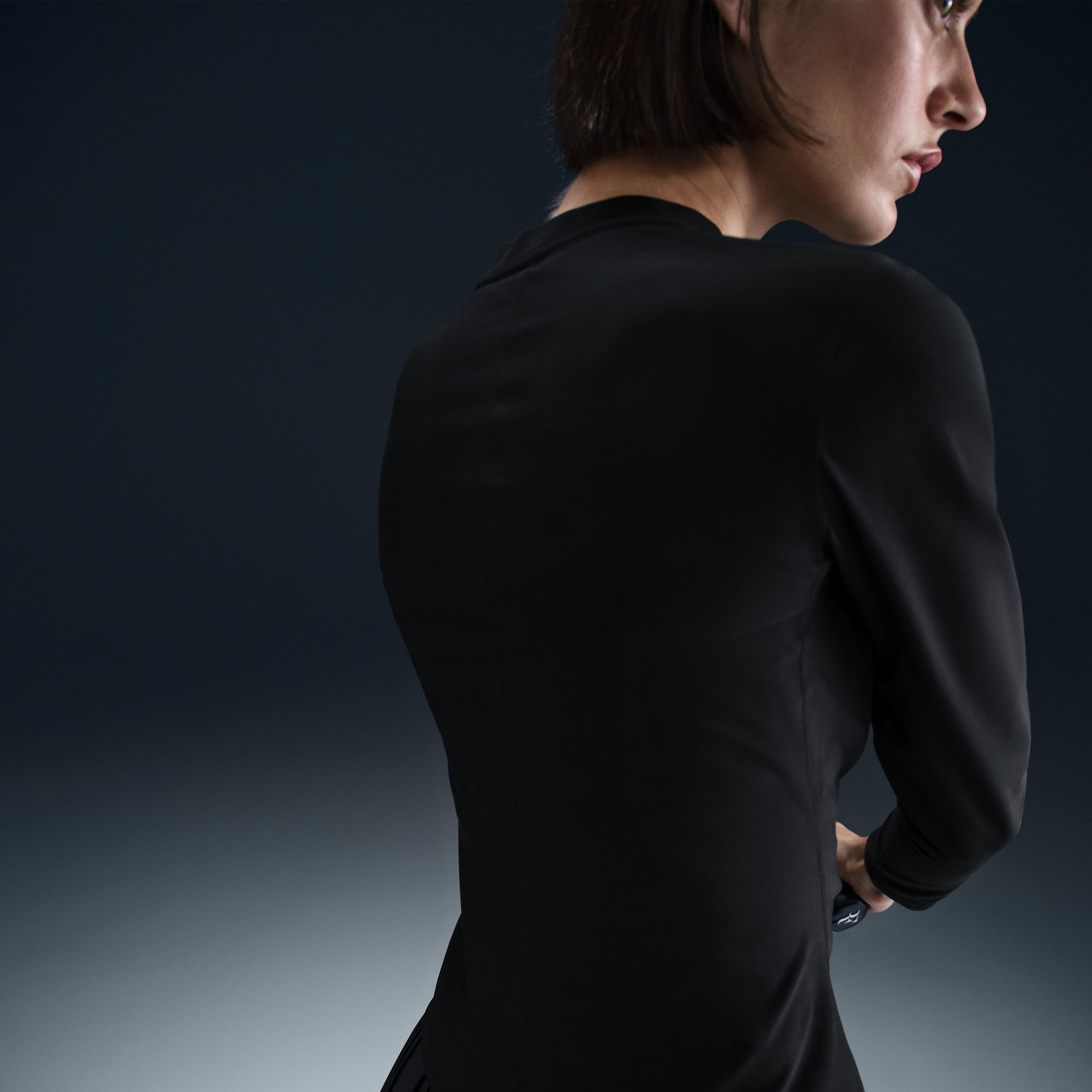 Nike Womens Court Advantage Dri-FIT Mid-Layer Tennis Top | FZ6737-010 Product Image