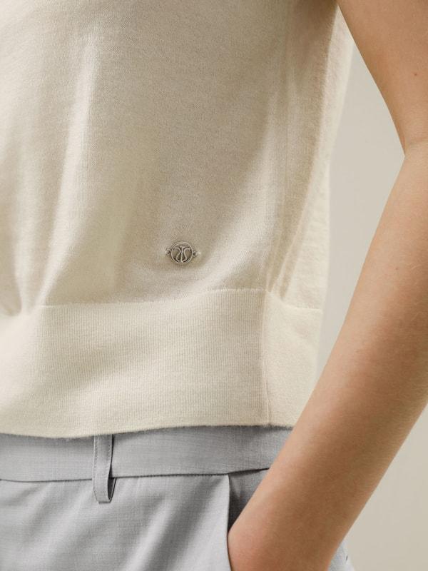 LILYSILK Short Sleeve Cashmere Jumper for Women Black 100% A-Grade Cashmere Soft Round Neck T-Shirt M Product Image