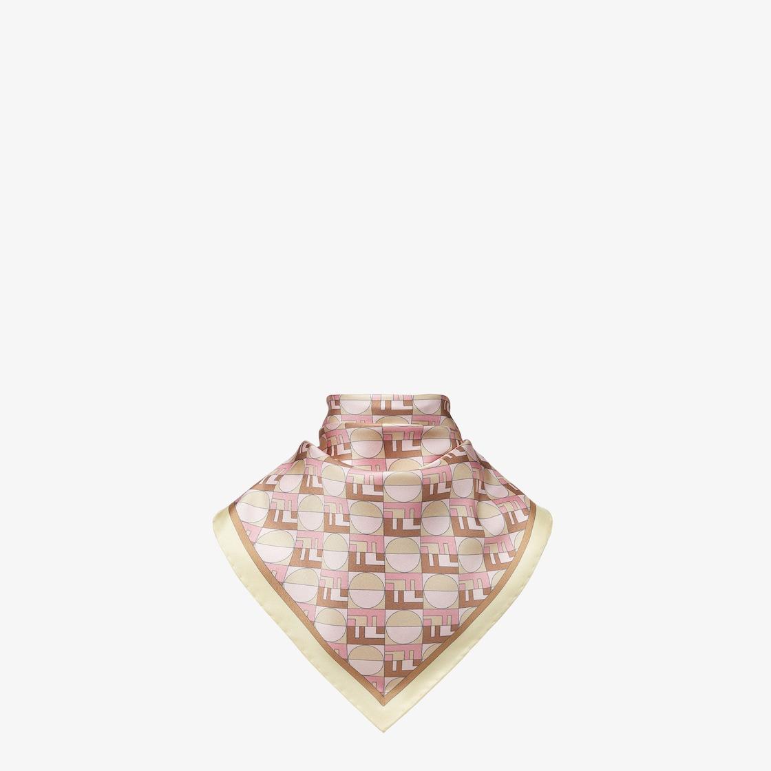FF FoulardPink Fendi Optical silk foulard Product Image