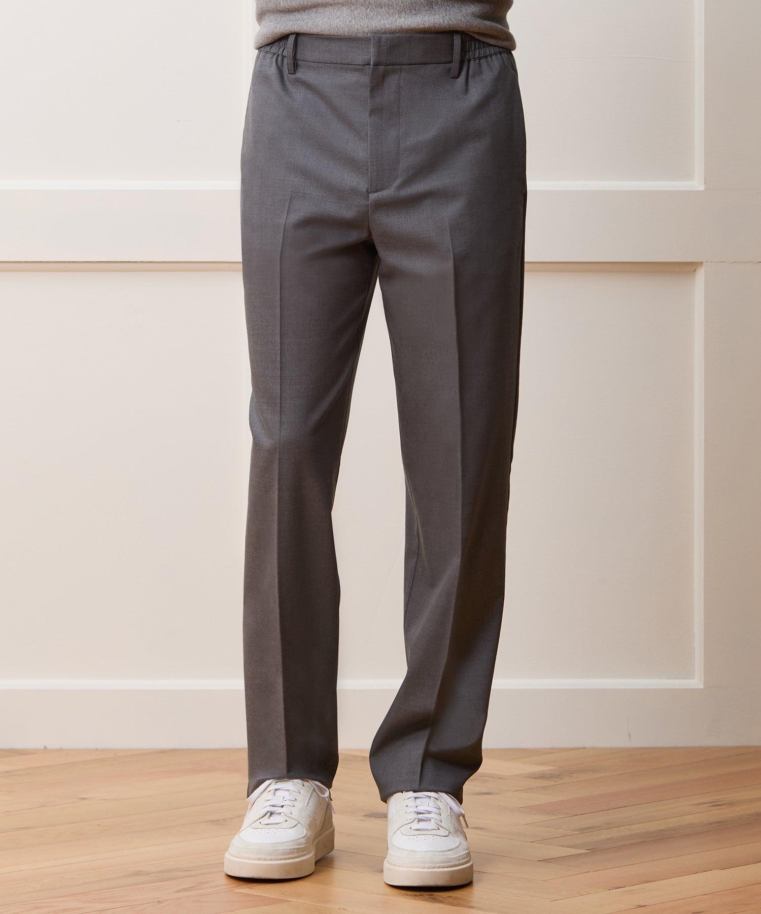 Straight Fit Italian Wool-Cotton Modern Trouser Product Image
