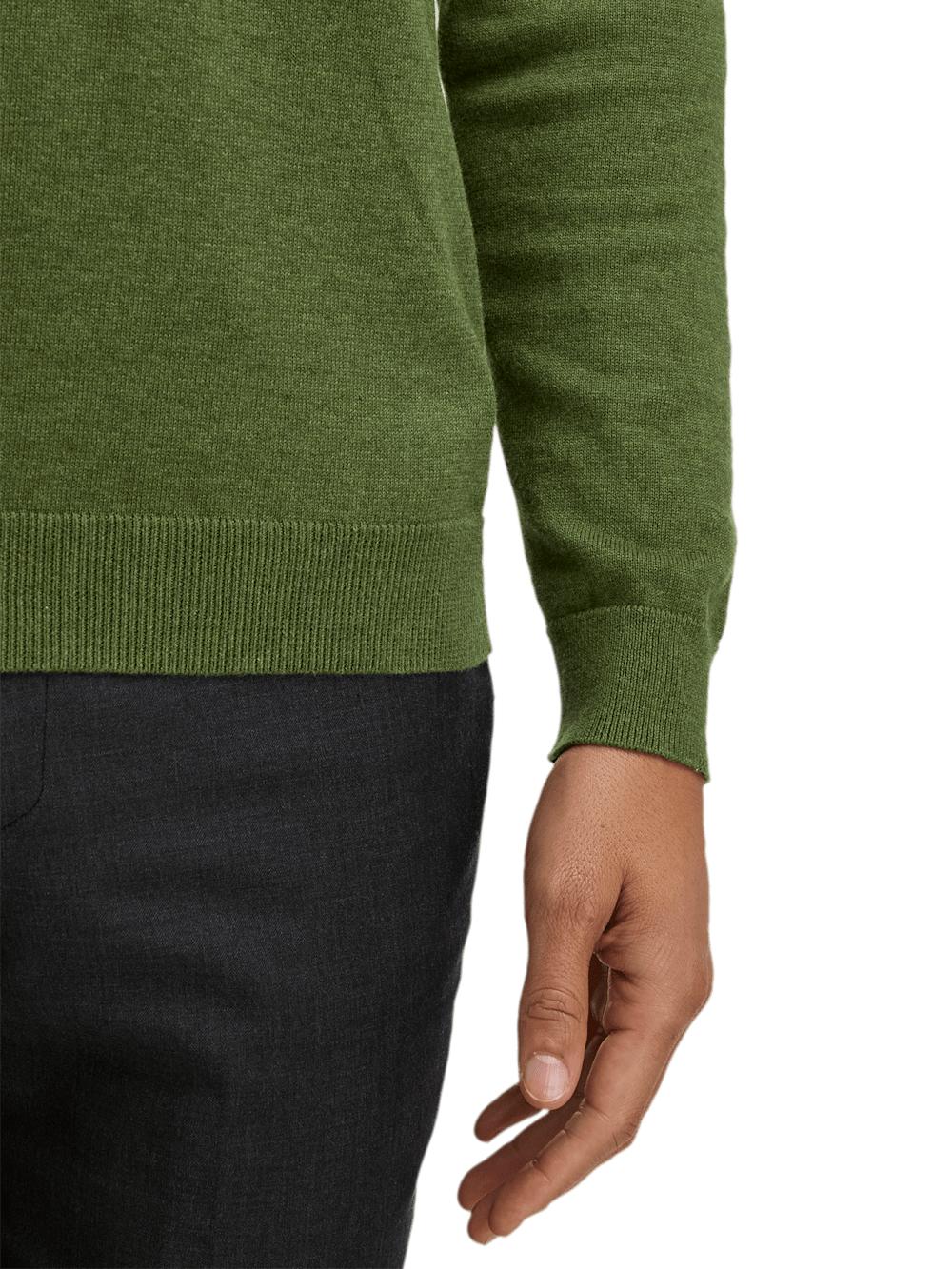 Supima Cotton Three Button Polo - Olive Product Image