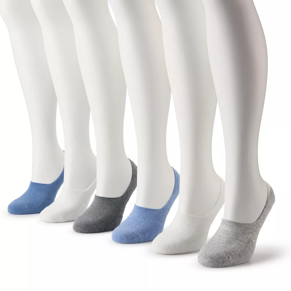 Women's FLX Ladies' 6-Pack Athletic Liner Socks, Size: 9-11, White Product Image