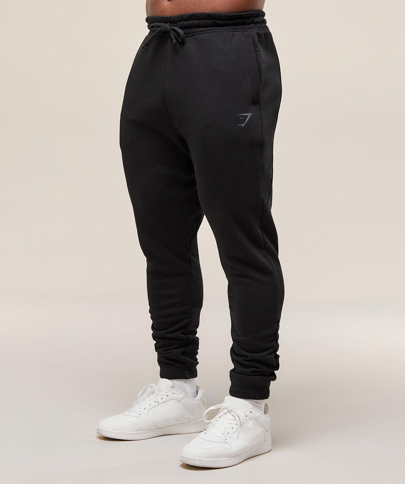 Gymshark Power Wordmark Joggers - Black Male Product Image