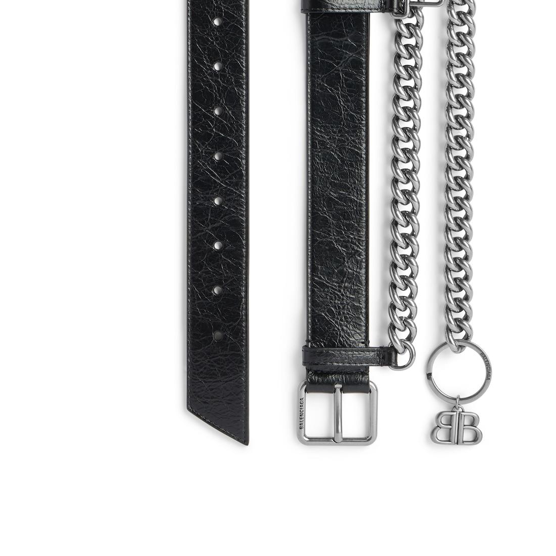 Men's Monaco Chain Belt in Black Product Image