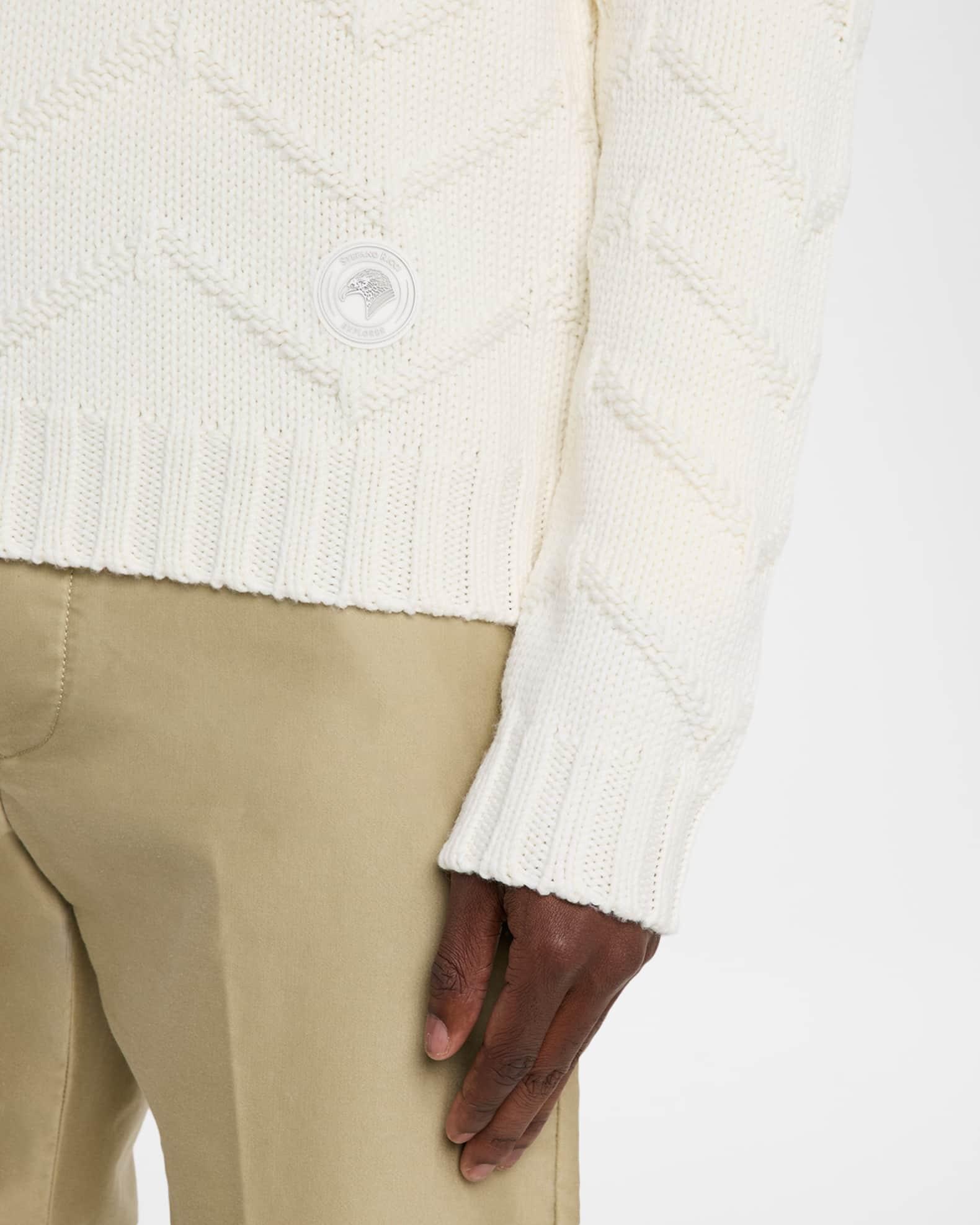 Men's Wool Chevron Shawl Knit Sweater Product Image