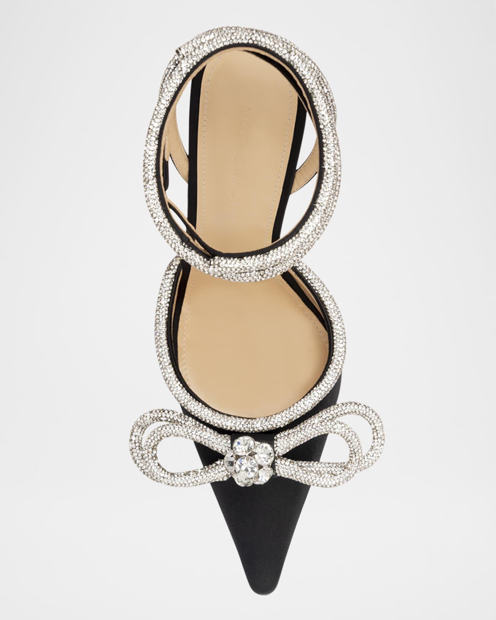 Stass Double Bow Ankle-Strap Pumps Product Image