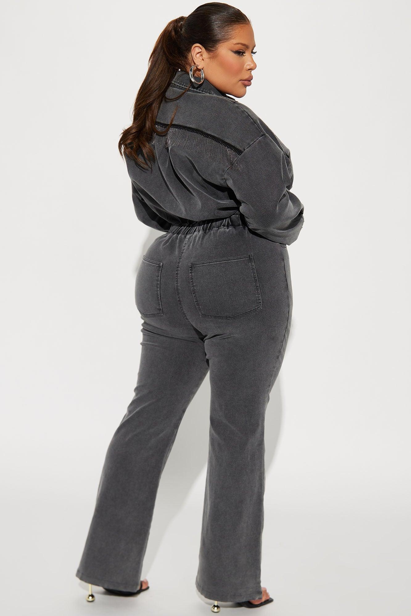 Olivia Denim Jumpsuit - Black Product Image