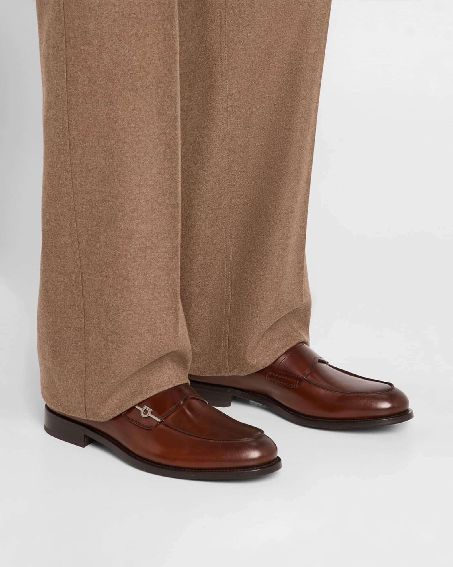 Men's Gancio-Buckle Leather Loafers Product Image