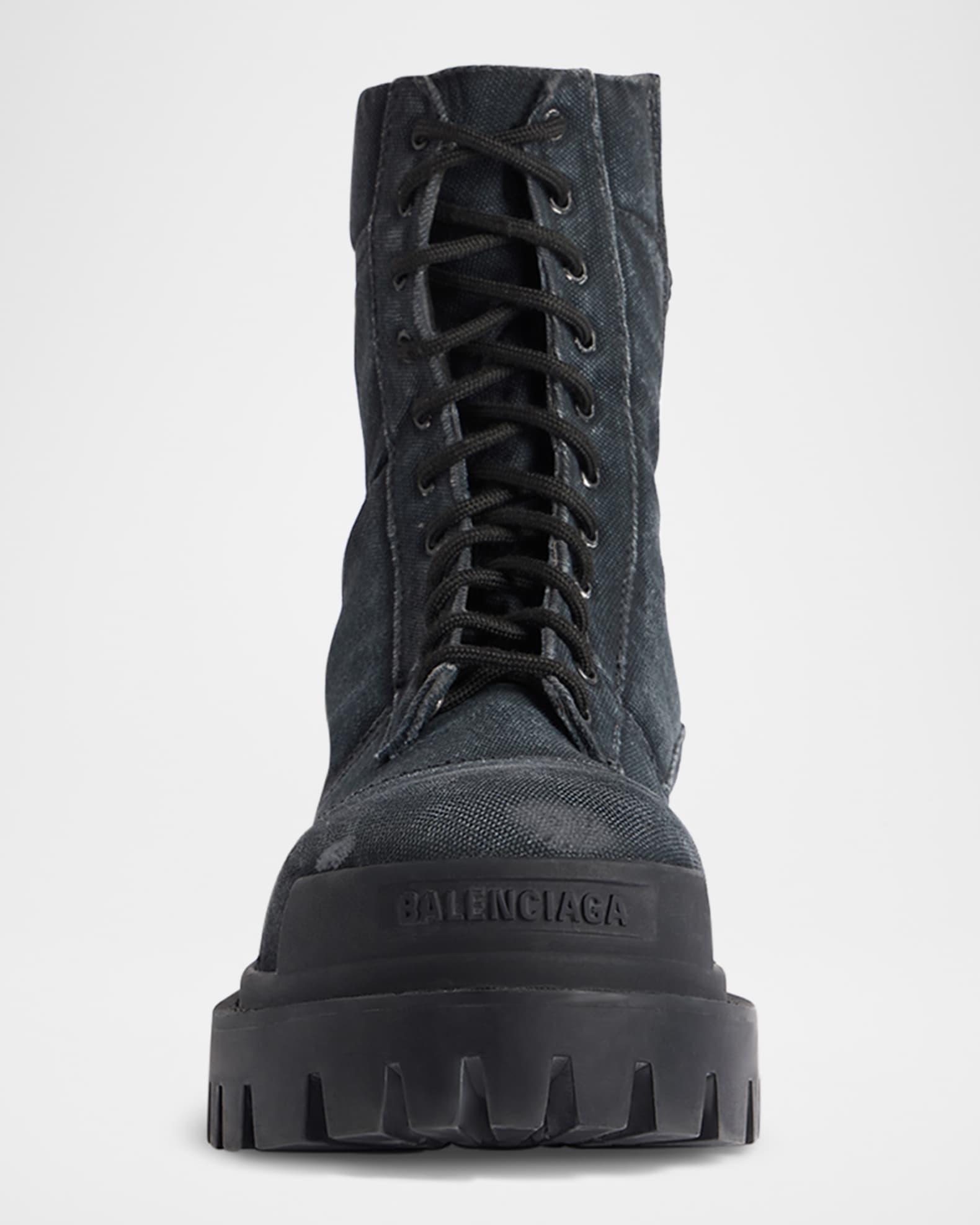 Men's Strike Bootie Lace-Up Canvas Ankle Boots Product Image