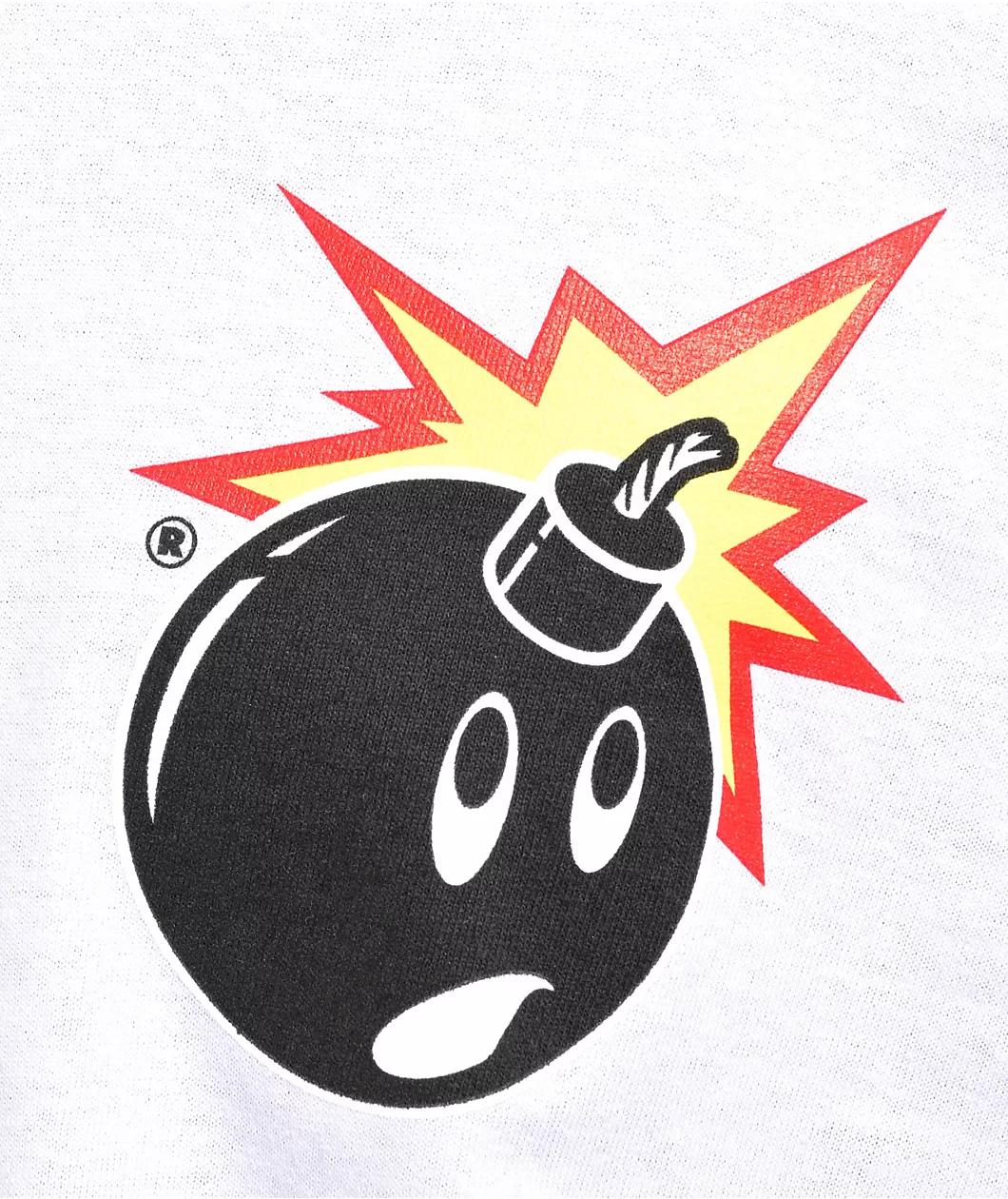 Adam Bomb White Long Sleeve T-Shirt Product Image