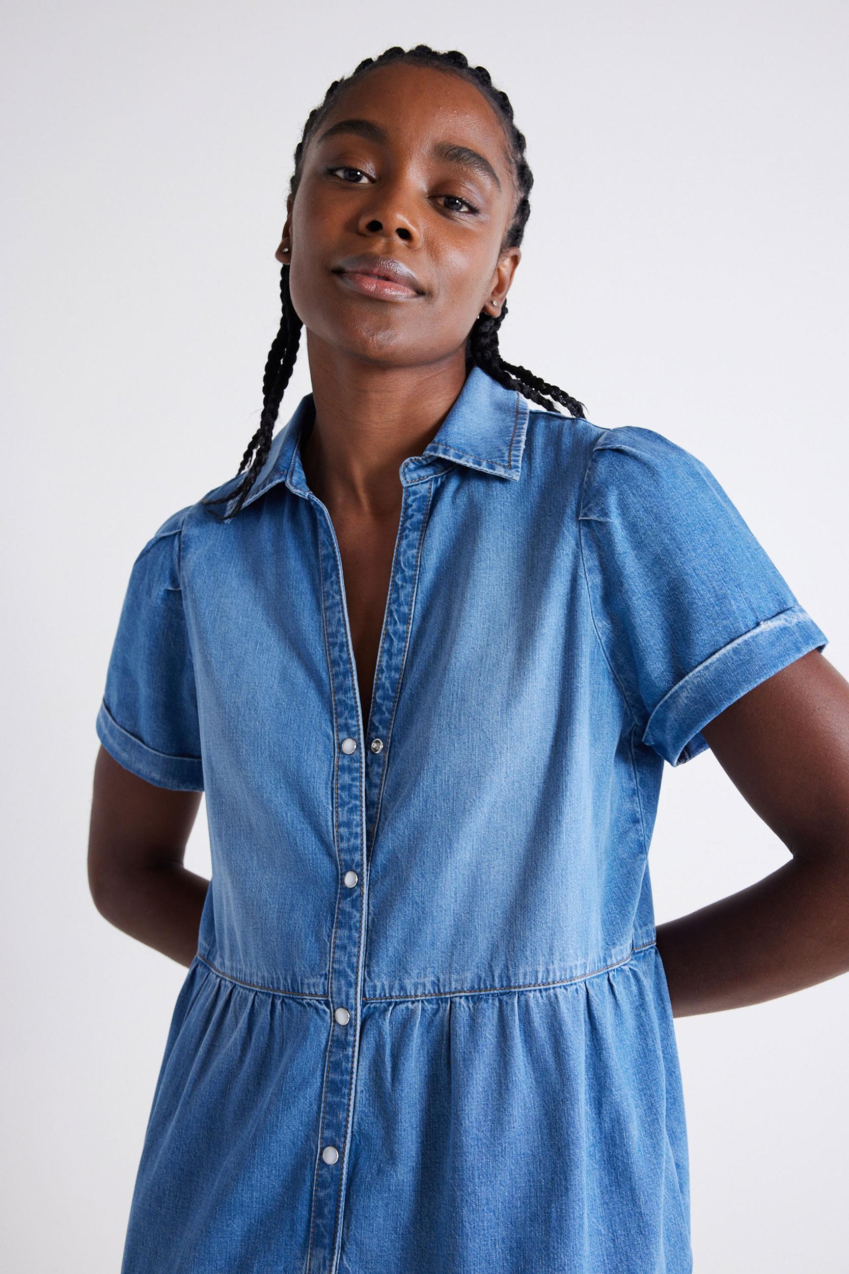 Breaking Free Long Denim Dress Product Image