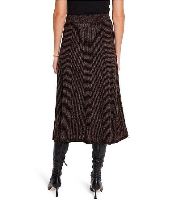 NIC + ZOE Textured Sweater Knit A-Line Midi Skirt Product Image