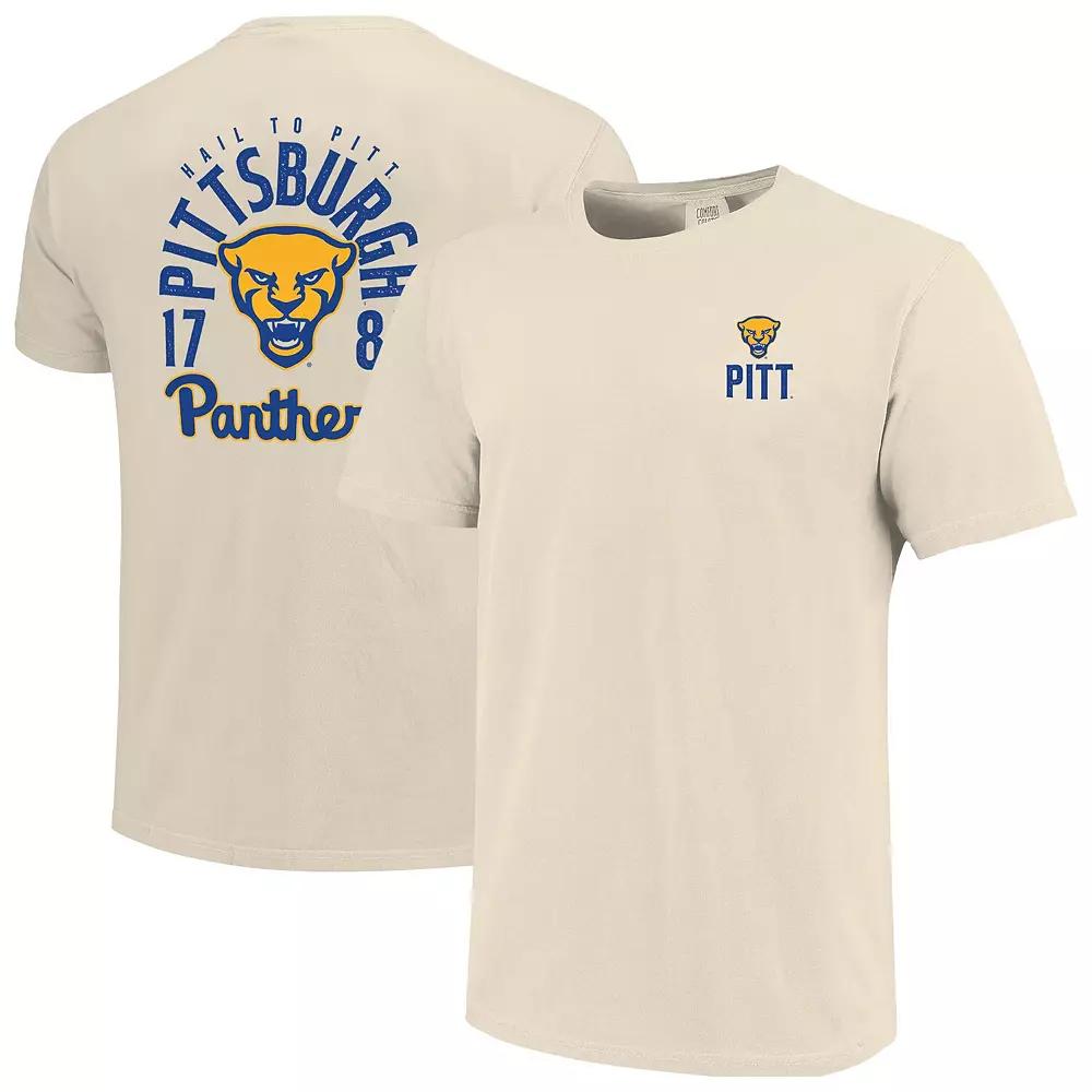 Men's Cream Pitt Panthers Comfort Colors Mascot Overlay T-Shirt, Size: Large, Beige Product Image