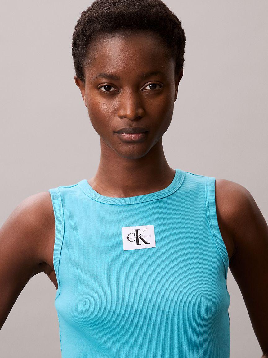 Cotton Stretch Ribbed Tank Top  Product Image