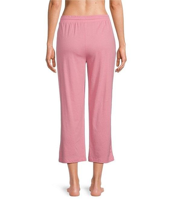 N by Natori Solid Knit Drawstring Tie Waist Side Pocket Coordinating Cropped Lounge Pant Product Image