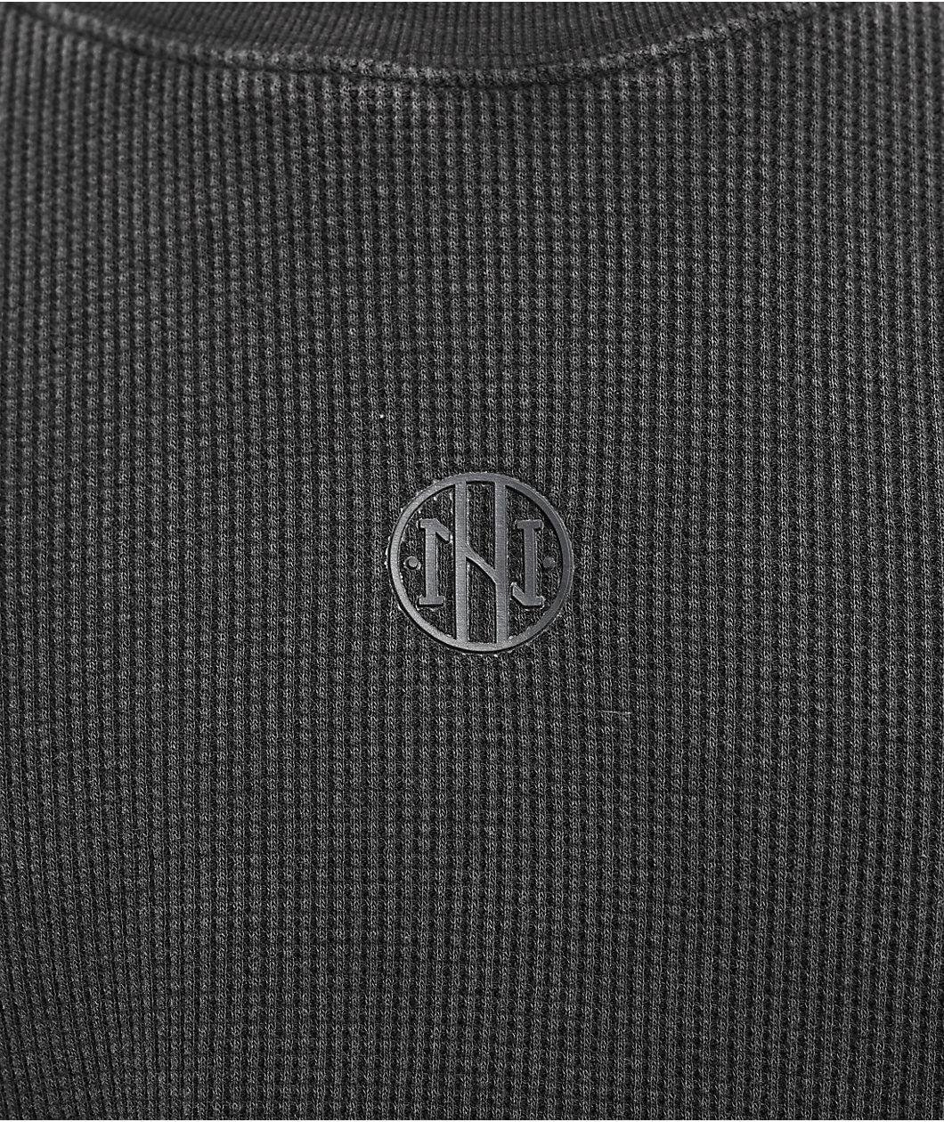 Ninth Hall Fundamentals Ash Wash Boxy Thermal Long Sleeve T-Shirt Product Image