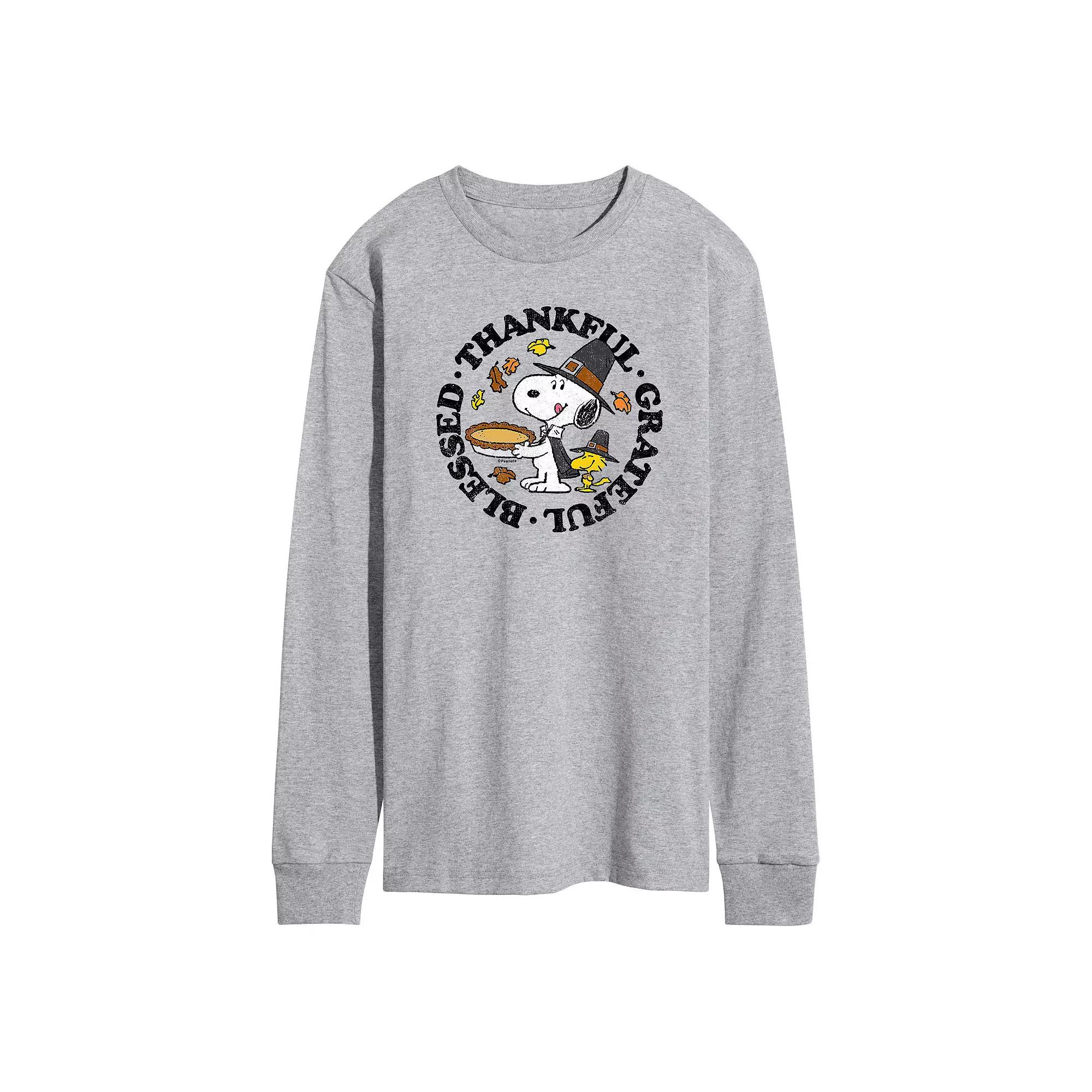 Men's Peanuts Thankful Grateful Blessed Tee,  Product Image