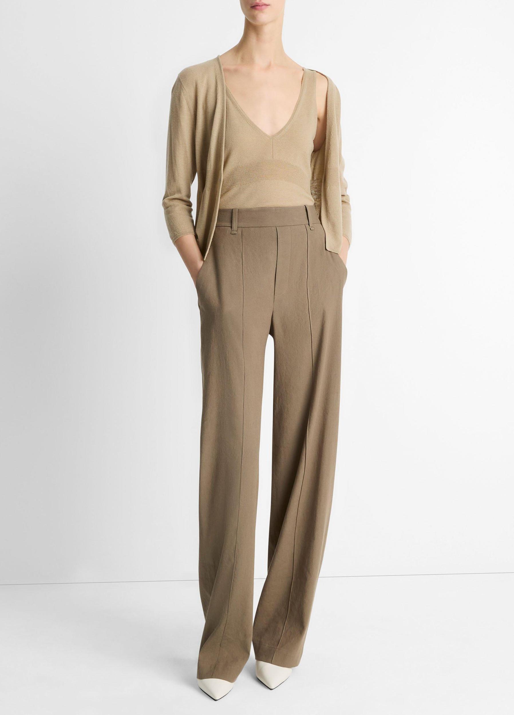 Wool & Cashmere-Blend Single-Button Cardigan Product Image