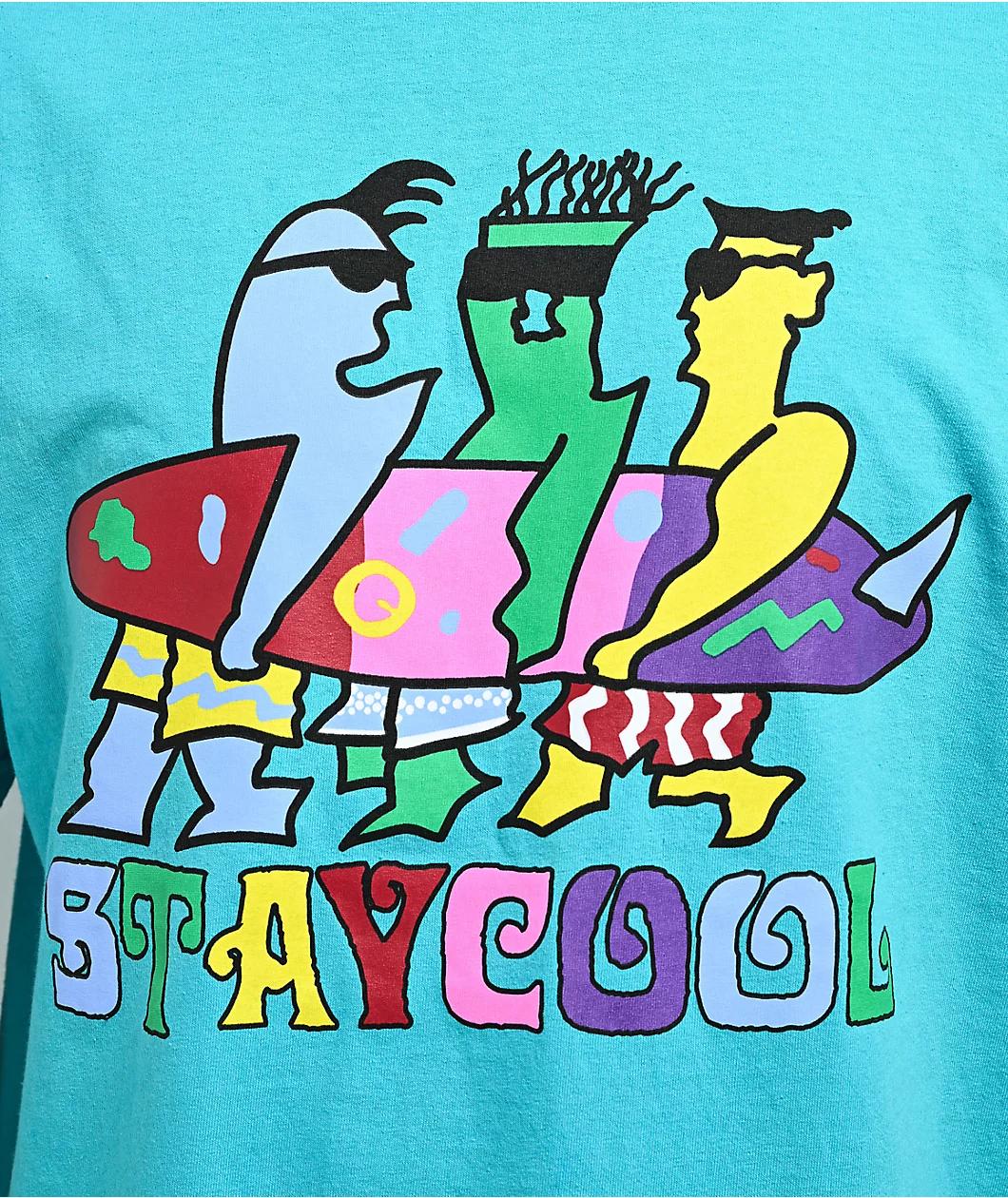 Staycoolnyc 80s Surf Teal T-Shirt Product Image