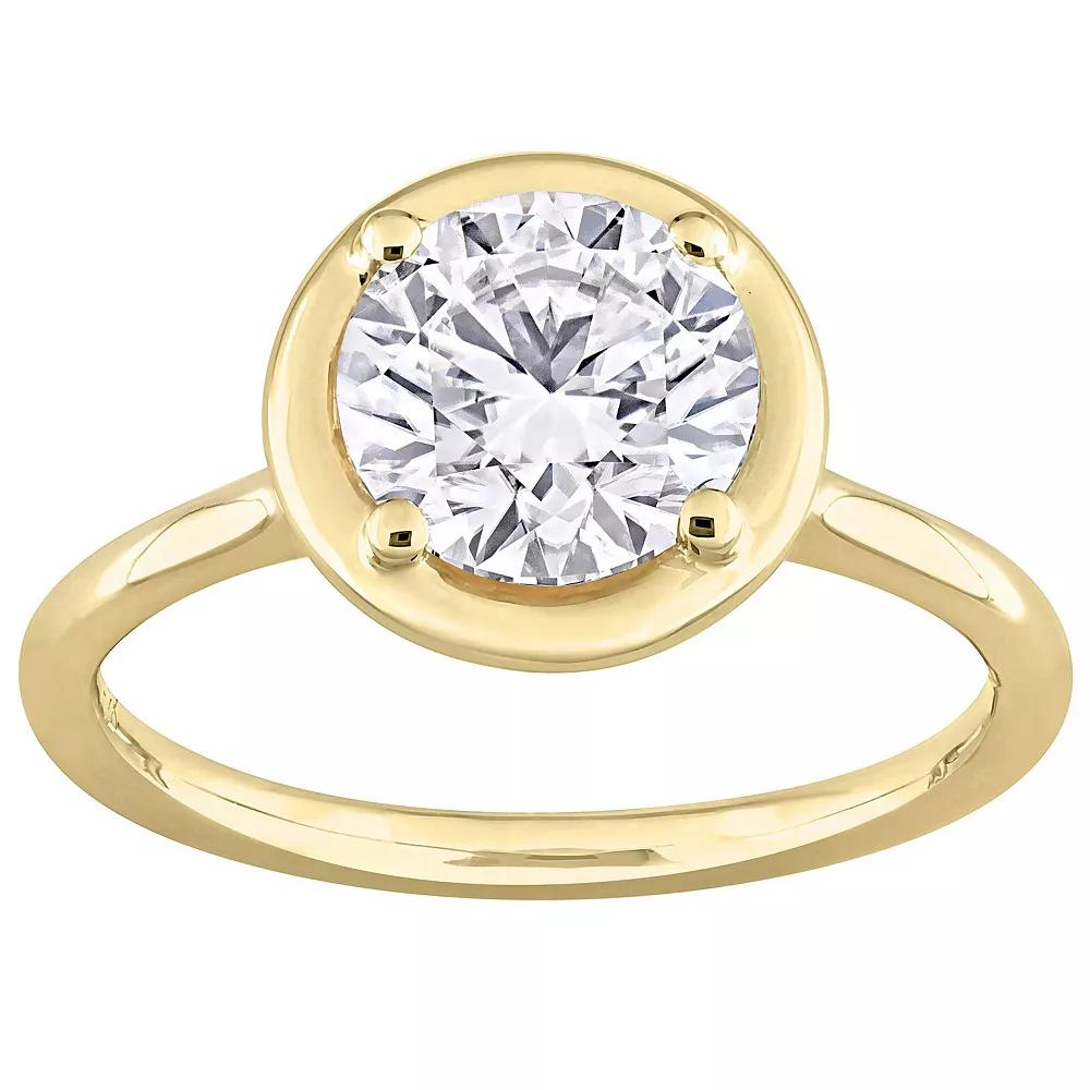 Stella Grace 10k Yellow Gold Lab-Created Moissanite Round-Shaped Engagement Ring, Women's, Size: 5.50, 10k Gold Product Image