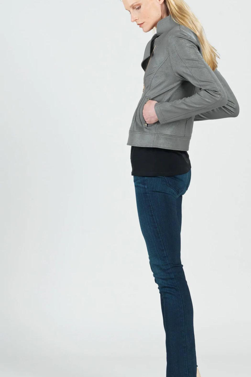 Double-Zip Leather Jacket Product Image