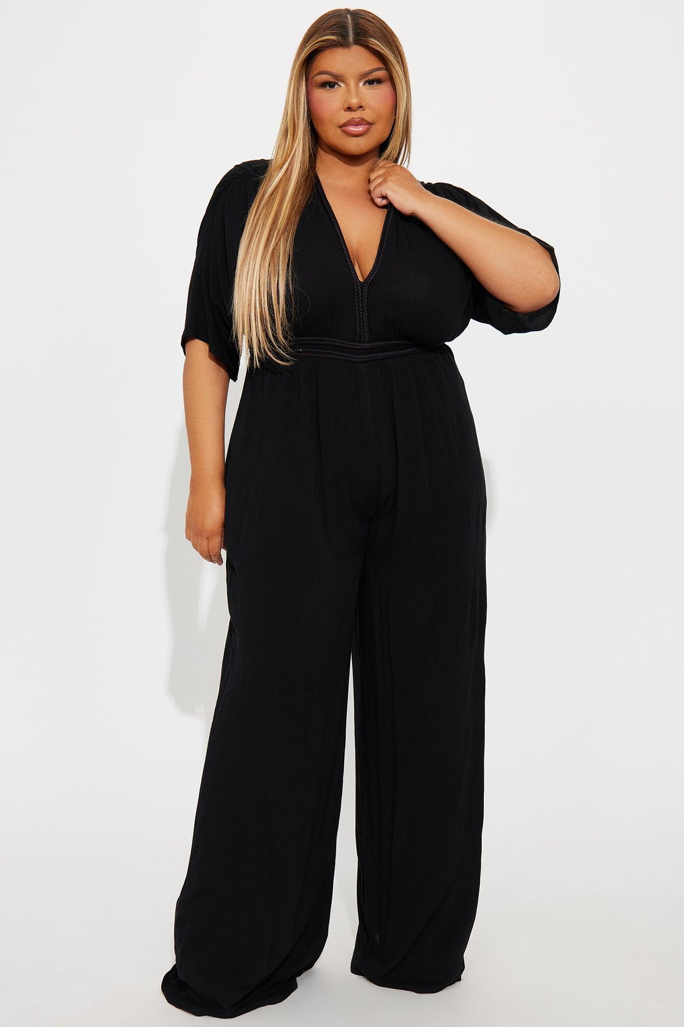 New Mindset Wide Leg Jumpsuit - Black Product Image