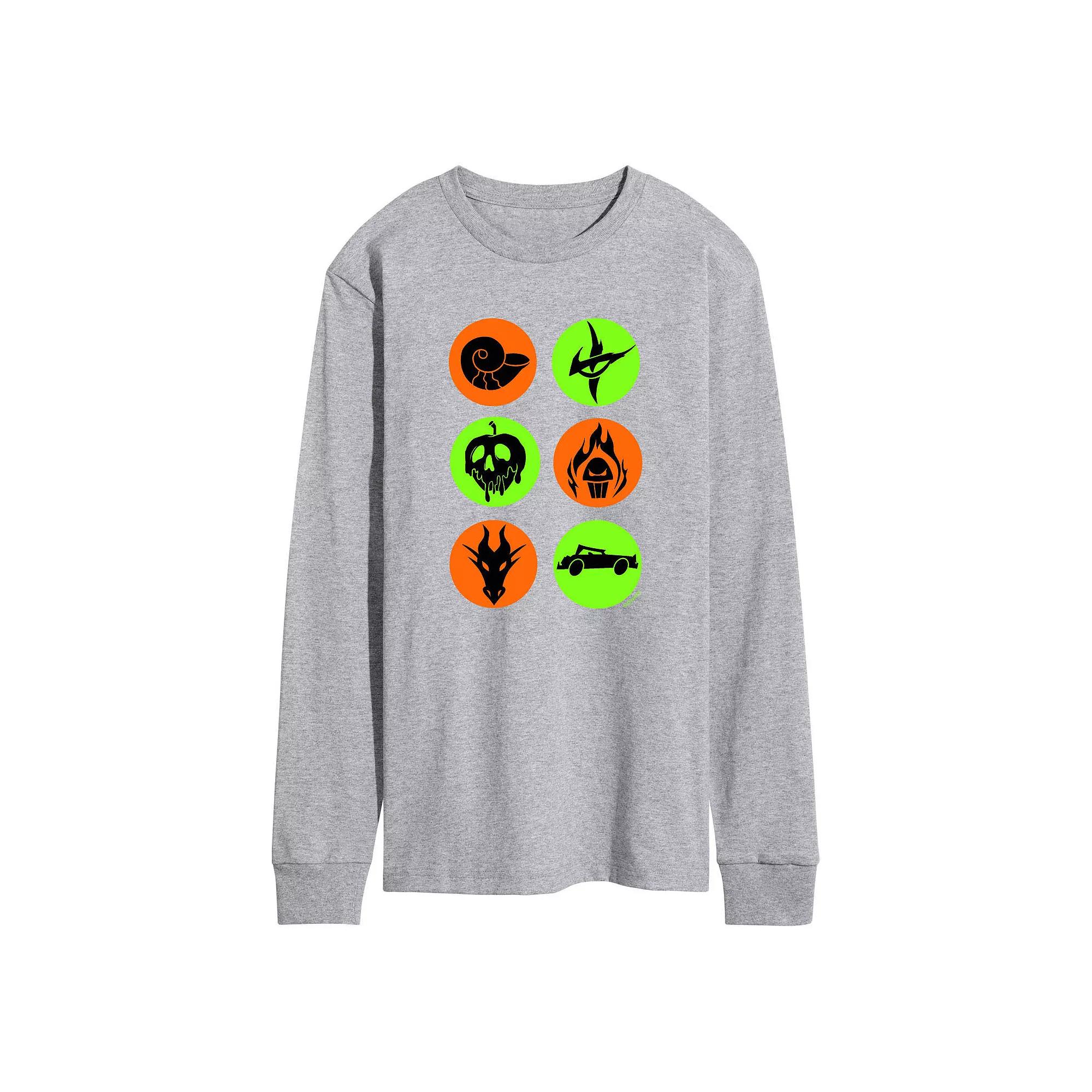 Disney Villains Men's Icons Long Sleeve Graphic Tee,  Product Image