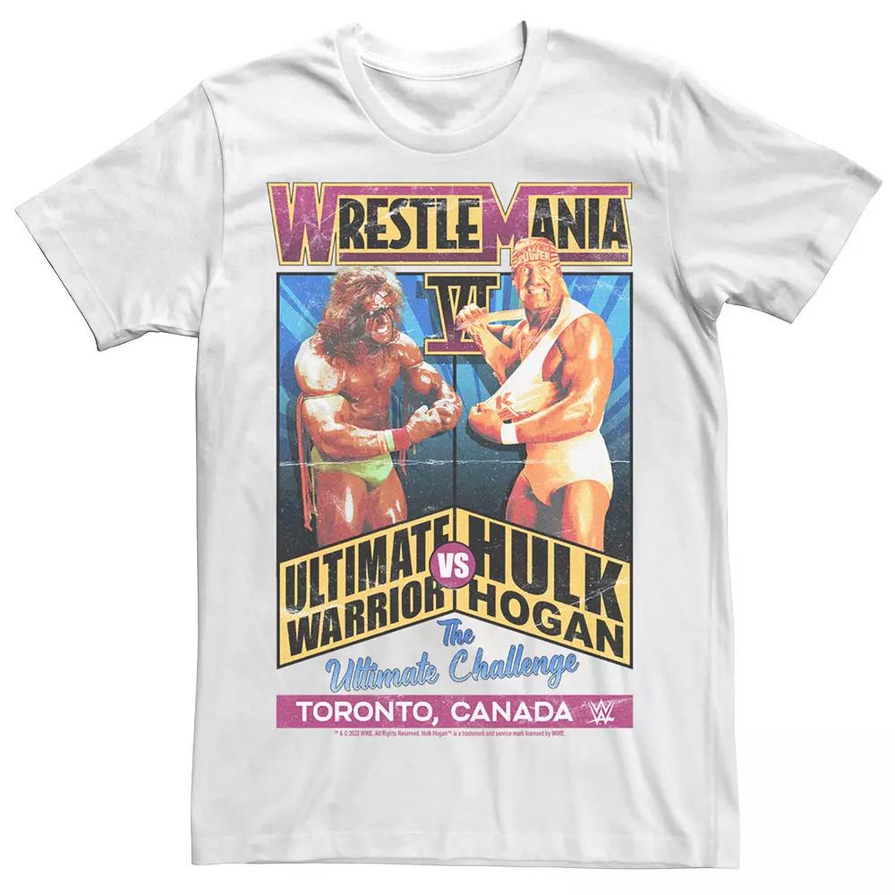 Men's WWE The Ultimate Challenge Wrestlemania VI Poster Tee,  Product Image