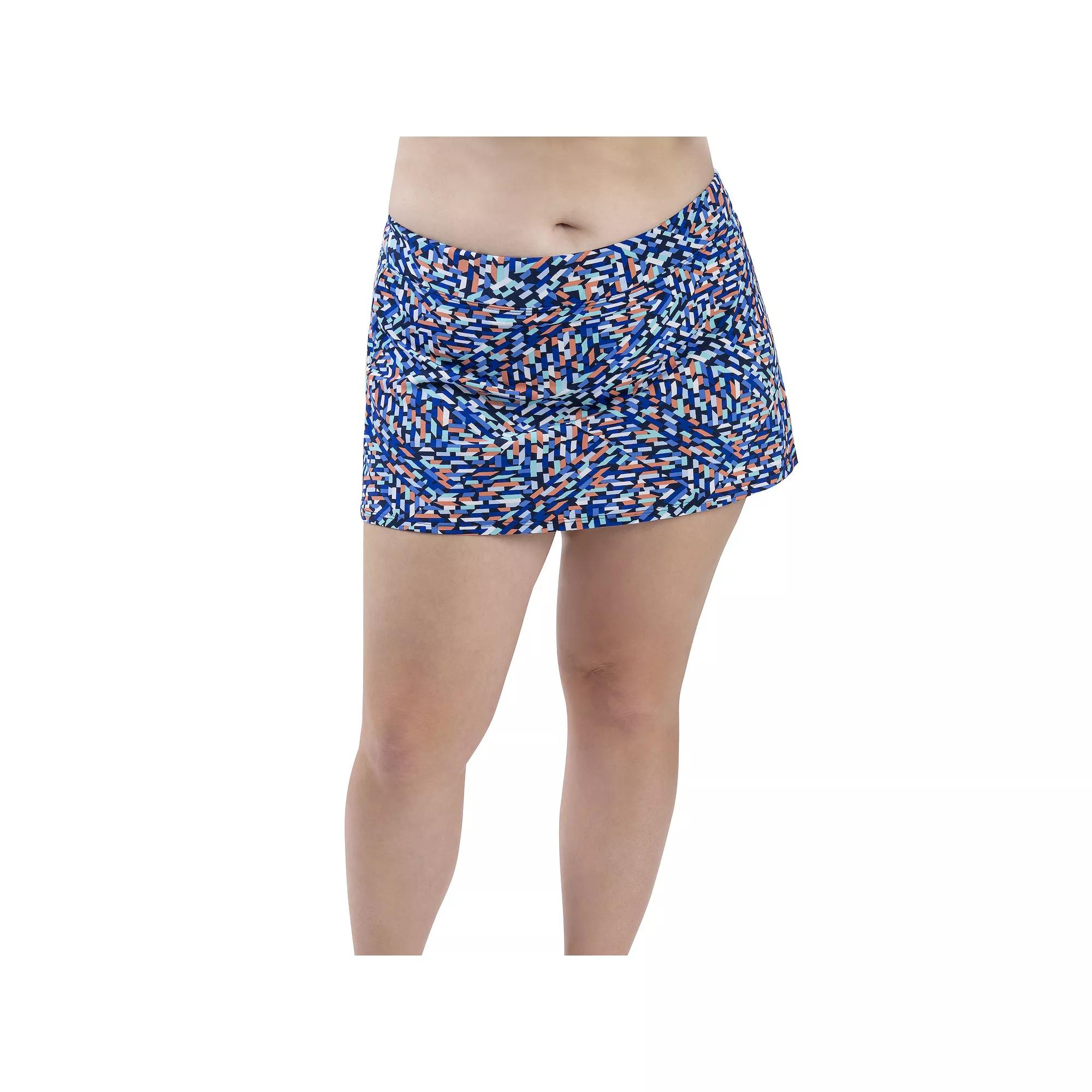 Women's Dolfin Aquashape UPF 50+ Print A-Line Swim Skirt, Size: Small, Tranquility Product Image