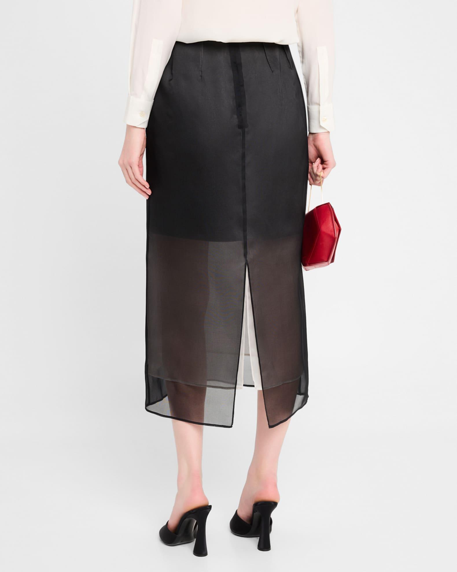 Layered Silk Organza Midi Skirt Product Image