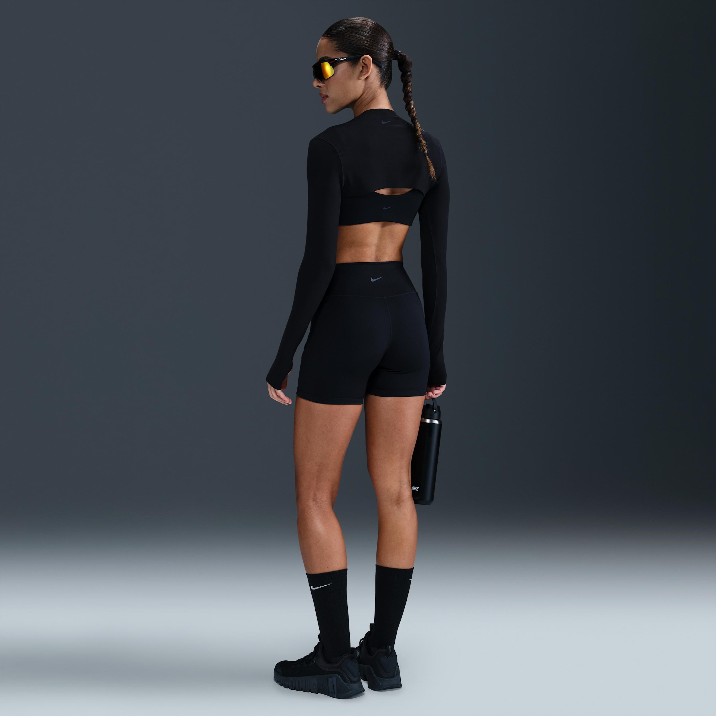 Nike Womens One High-Waisted 5 Biker Shorts | HJ3646-010 Product Image