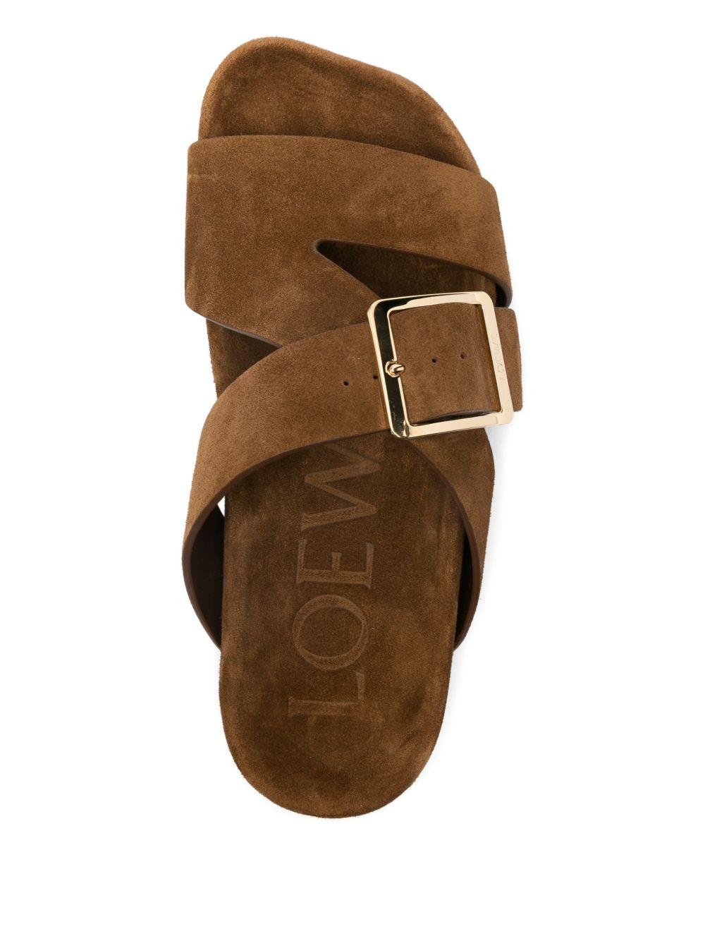Ease Buckle suede sandals Product Image
