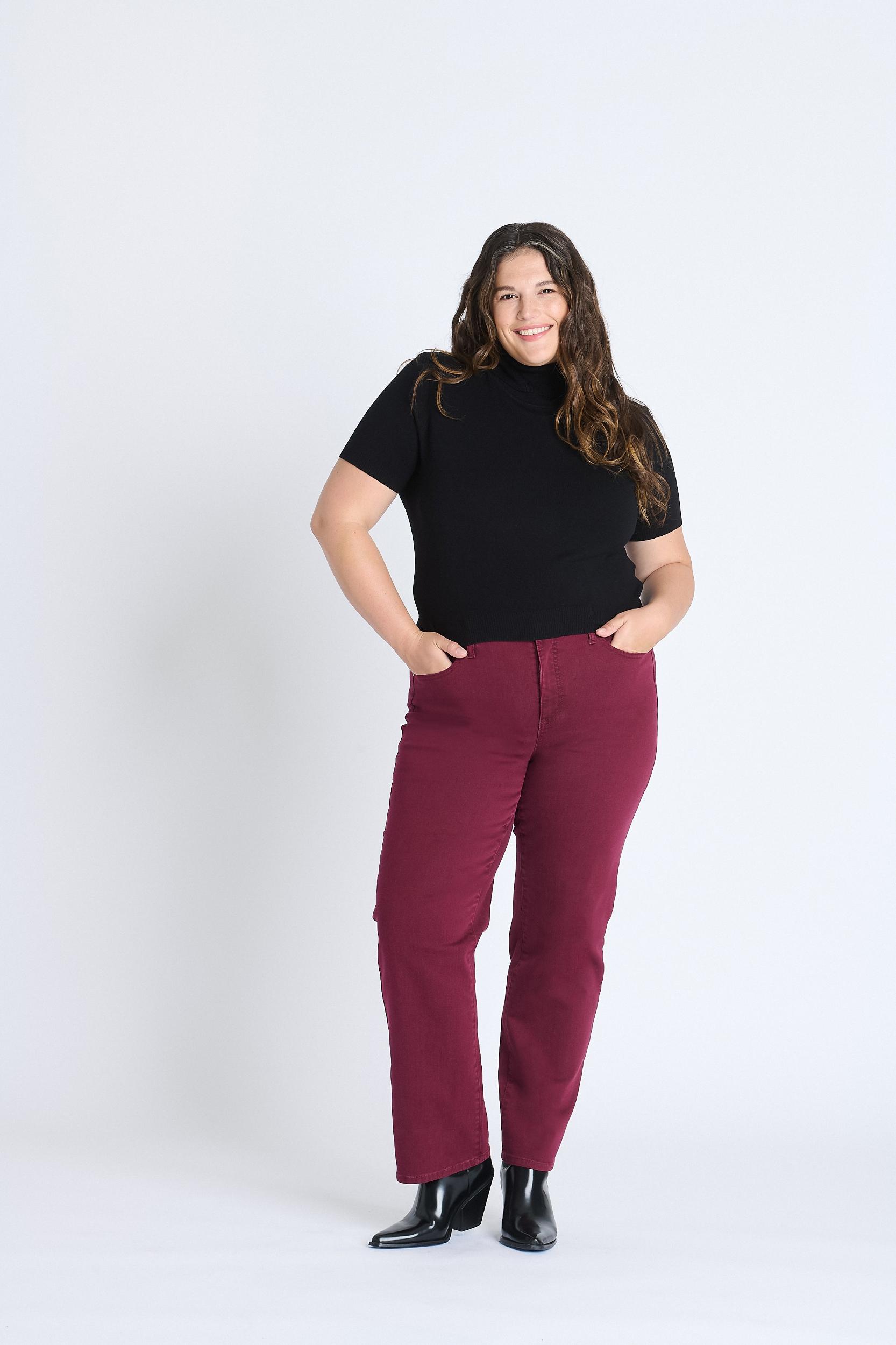 Plus Westport Signature 5 Pocket Colored Denim Straight Leg Jean - Plus Product Image