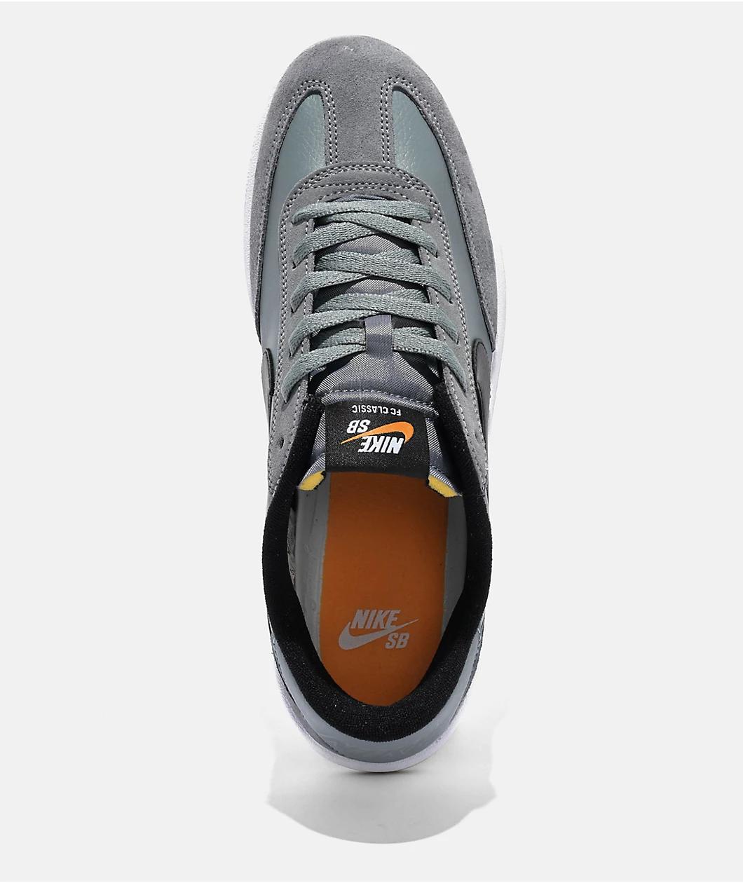 Nike SB FC Classic Cool Grey, Black & White Skate Shoes Product Image