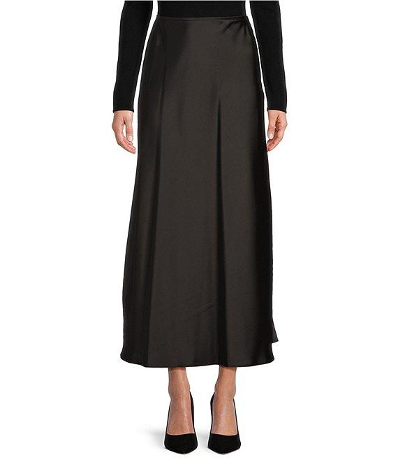 Antonio Melani Bella A-Line Coordinating Satin Maxi Skirt Product Image