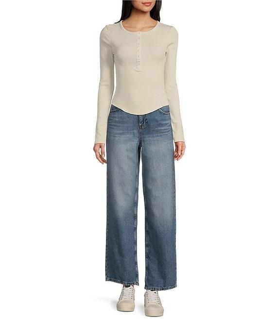 BDG Urban Outfitters Long Sleeve Drake Henley T-Shirt Product Image