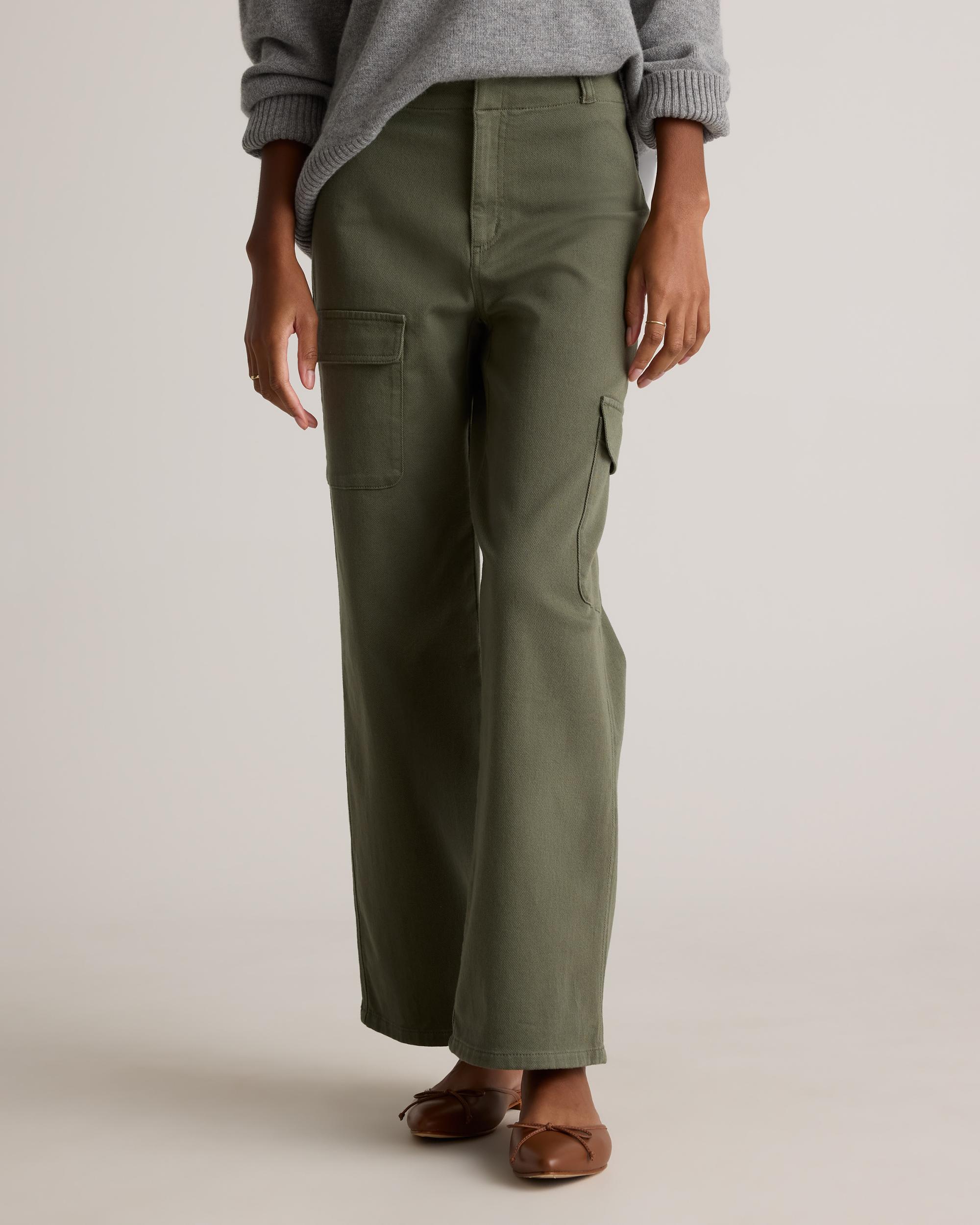 Quince | Women's Organic Stretch Cotton Twill Cargo Pants Organic Cotton Product Image