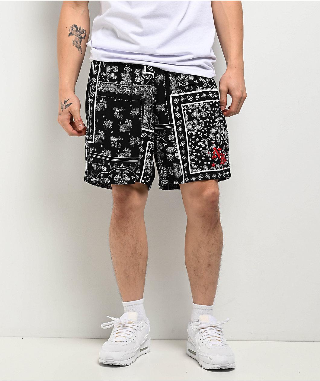 $AD BOYZ by Junior H X Lost Hills Nails Black Mesh Shorts Product Image