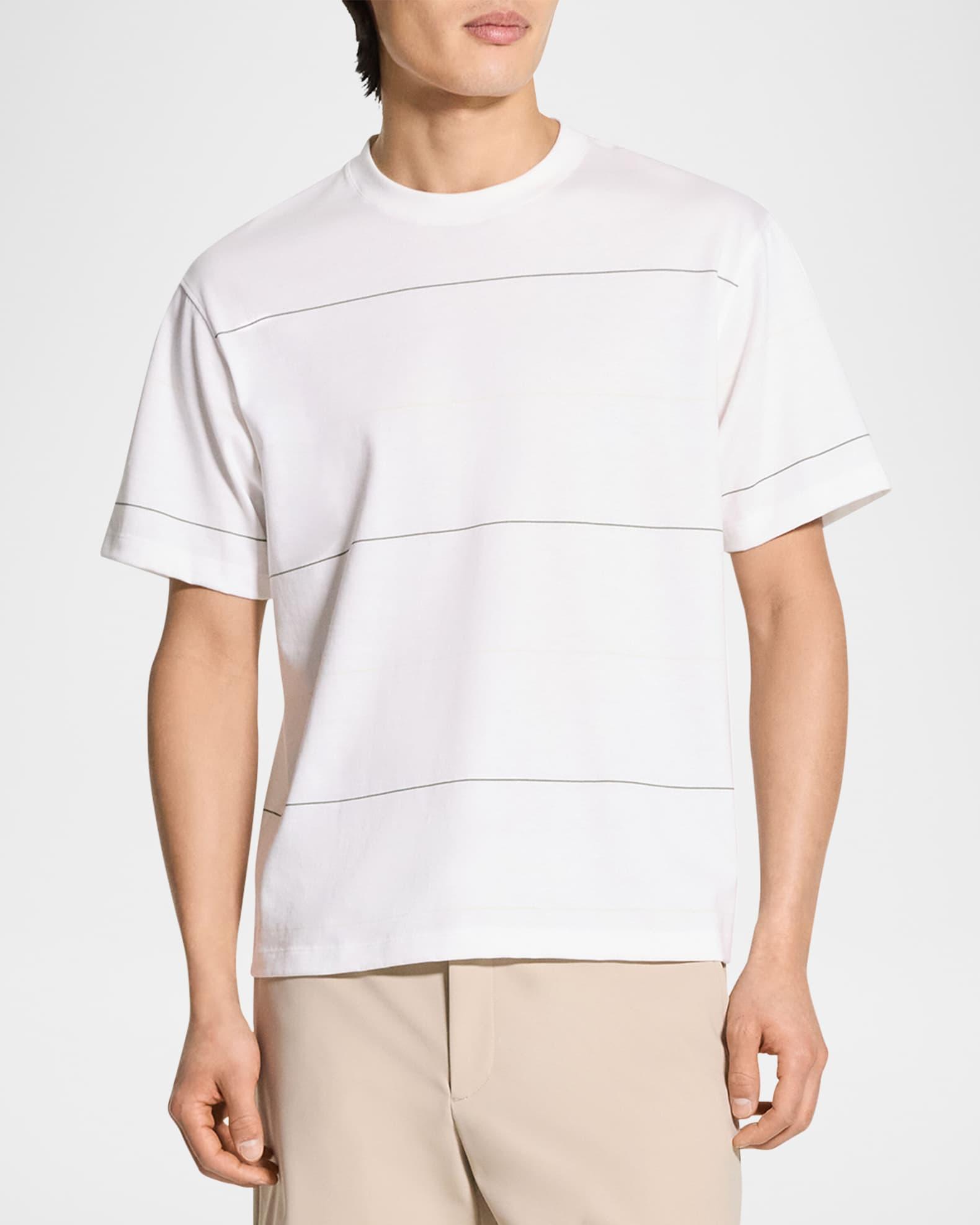 Men's Pima Cotton Wide Stripe Crewneck T-Shirt Product Image