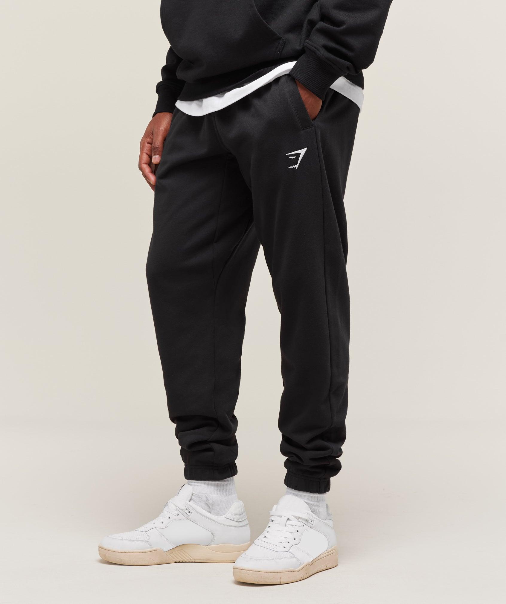 Gymshark Essential Oversized Joggers - Black Male Product Image