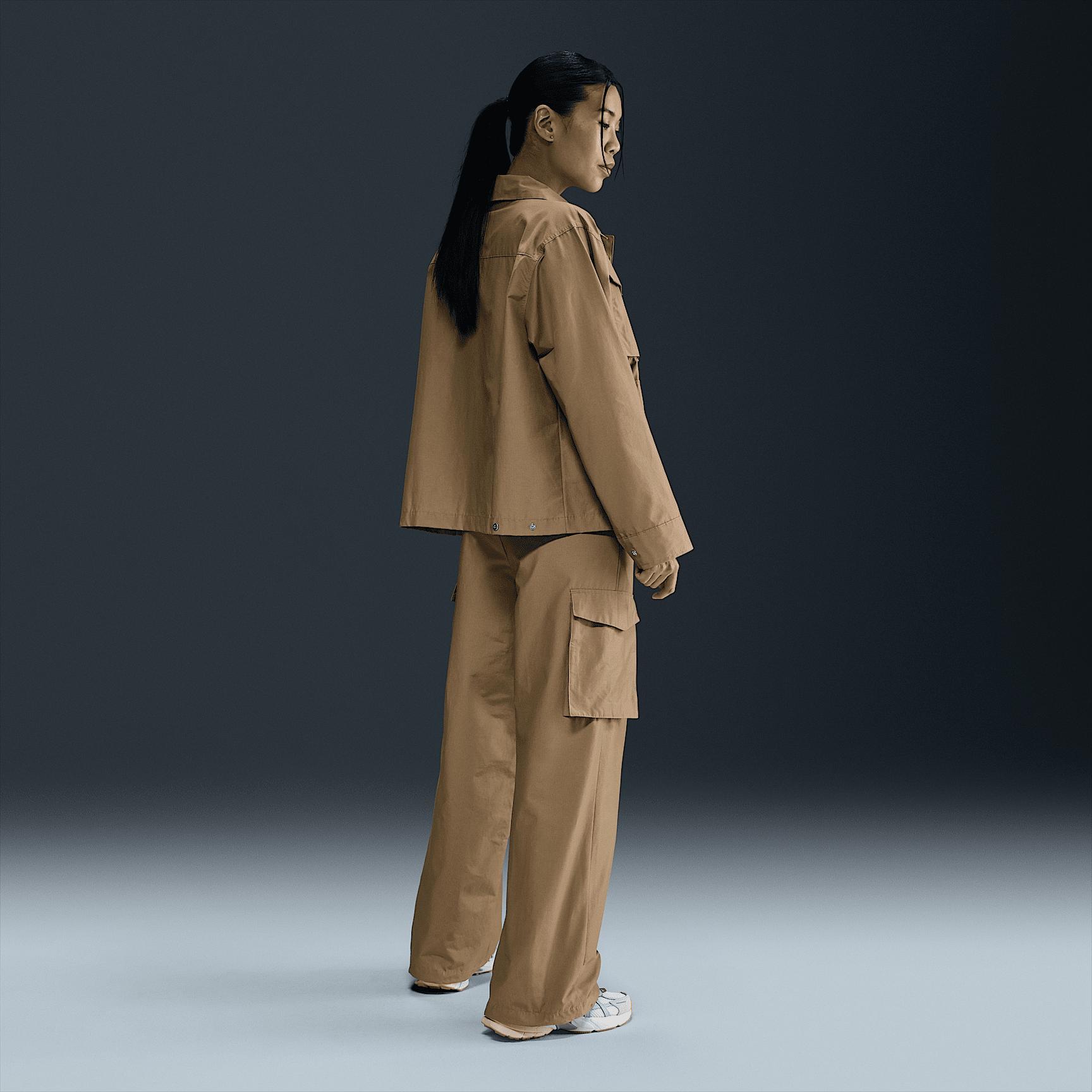 Nike Womens Nike NSW EVRTHNG Woven Mid Rise Cargo Pants - Womens Parachute Beige/White Product Image