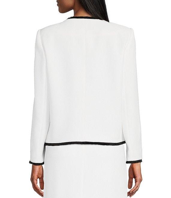 Preston & York Joyce Stretch Tweed Crew Neck Long Sleeve Coordinating Jacket Product Image